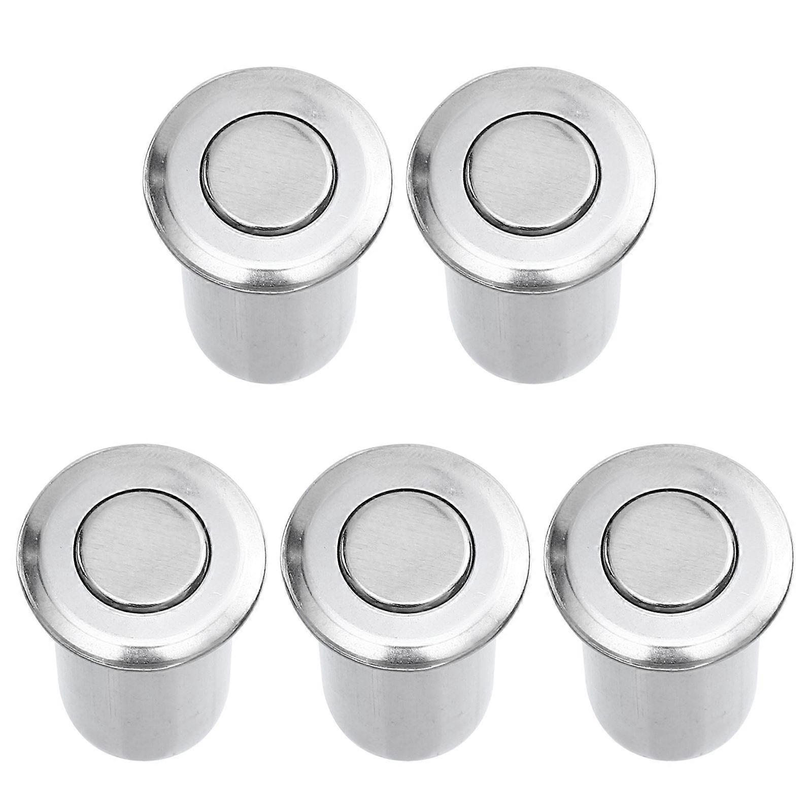Hidden Door Latch System For Doors And Windows 3.5x2.5cm Secure Locking 5Pcs Silver
