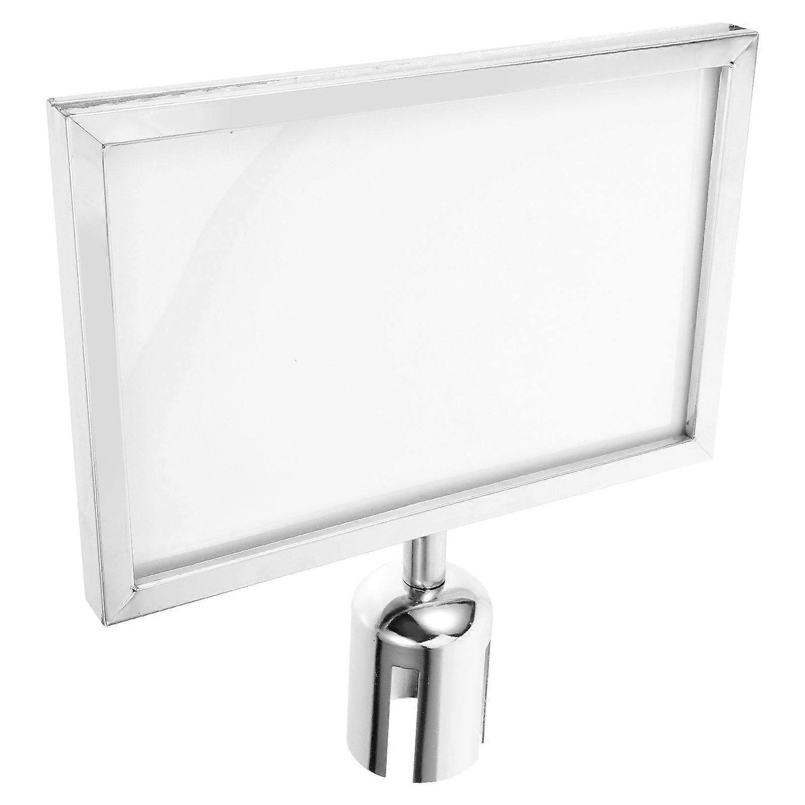 Stanchion Sign Holder Double Sided Sign Frame Stanchion Top Sign Frame for Crowd Control Sentry(A4)