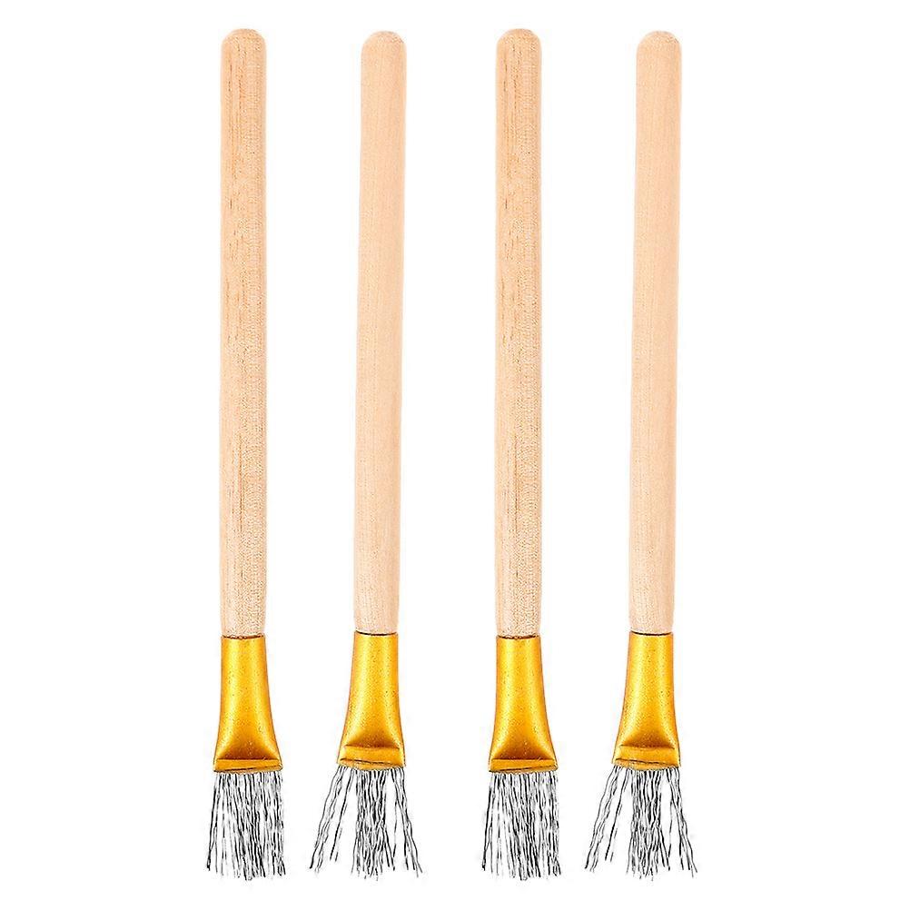 Ceramic Pottery Wire Texture Brush for 4Pcs Wooden Handle Tools