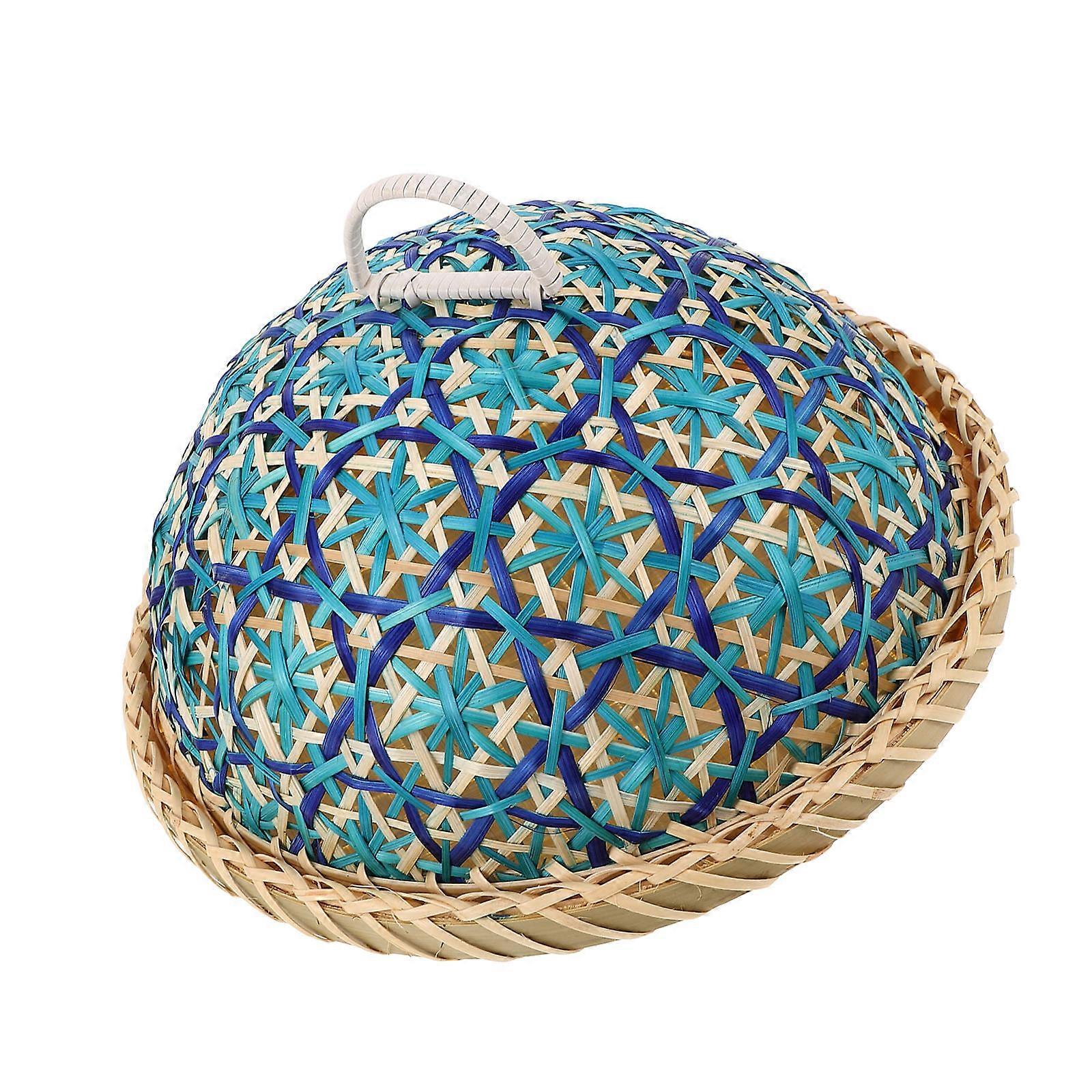 Durable Bamboo Food Dome Nets 1 Set Suitable For Outdoor Dining 26.00X26.00X2.00CM Fine Weaving Craftsmanship Versatile Use