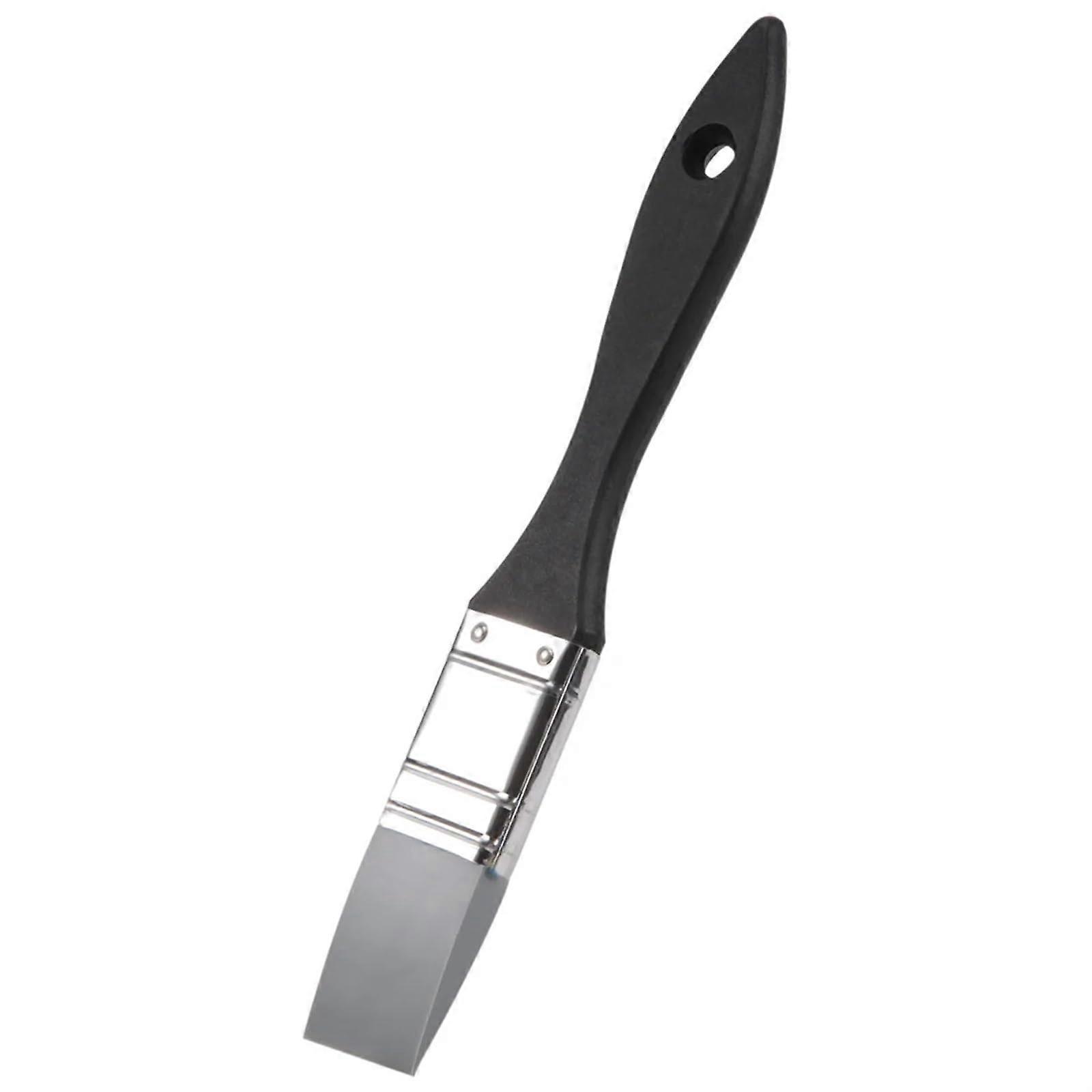 Flat Paint Brush 1-Inch, Wooden-Handle, Gray, For Acrylic And Watercolor Painting Tool
