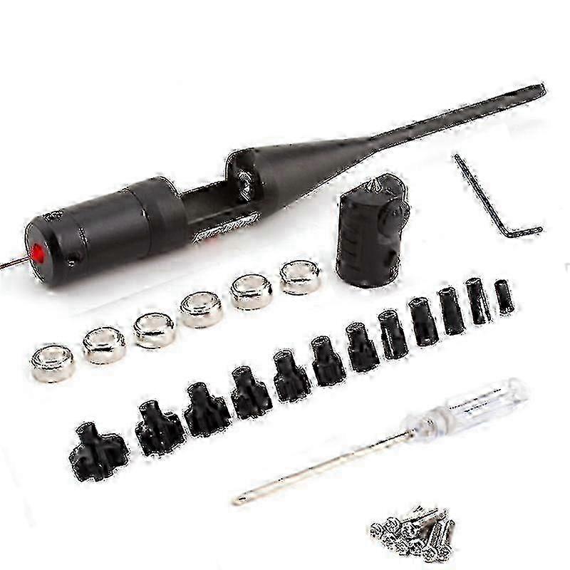 Precision Laser Calibrator Red Beam Aluminum Alloy Design 12 Adapters Included for Multi Tool Alignment