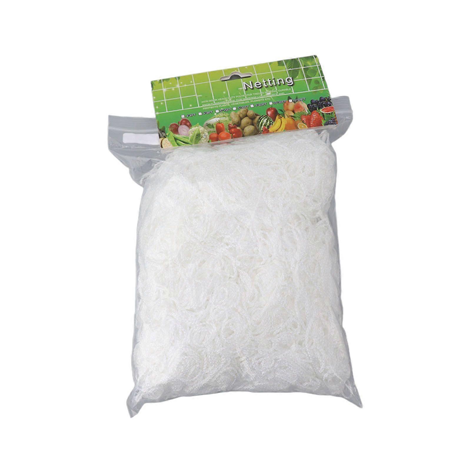 White Garden Plant Trellis Polyester Netting Fruits Vegetables Plants Trellis Net Multi Layer Climbing Plants Trellis Net for Home Yard Farm 5x60FT