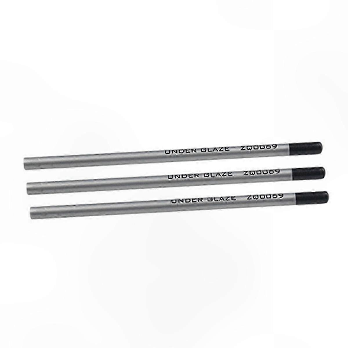 Black Underglaze Pencils, 3 Pack Precision Tools for Pottery Artisans