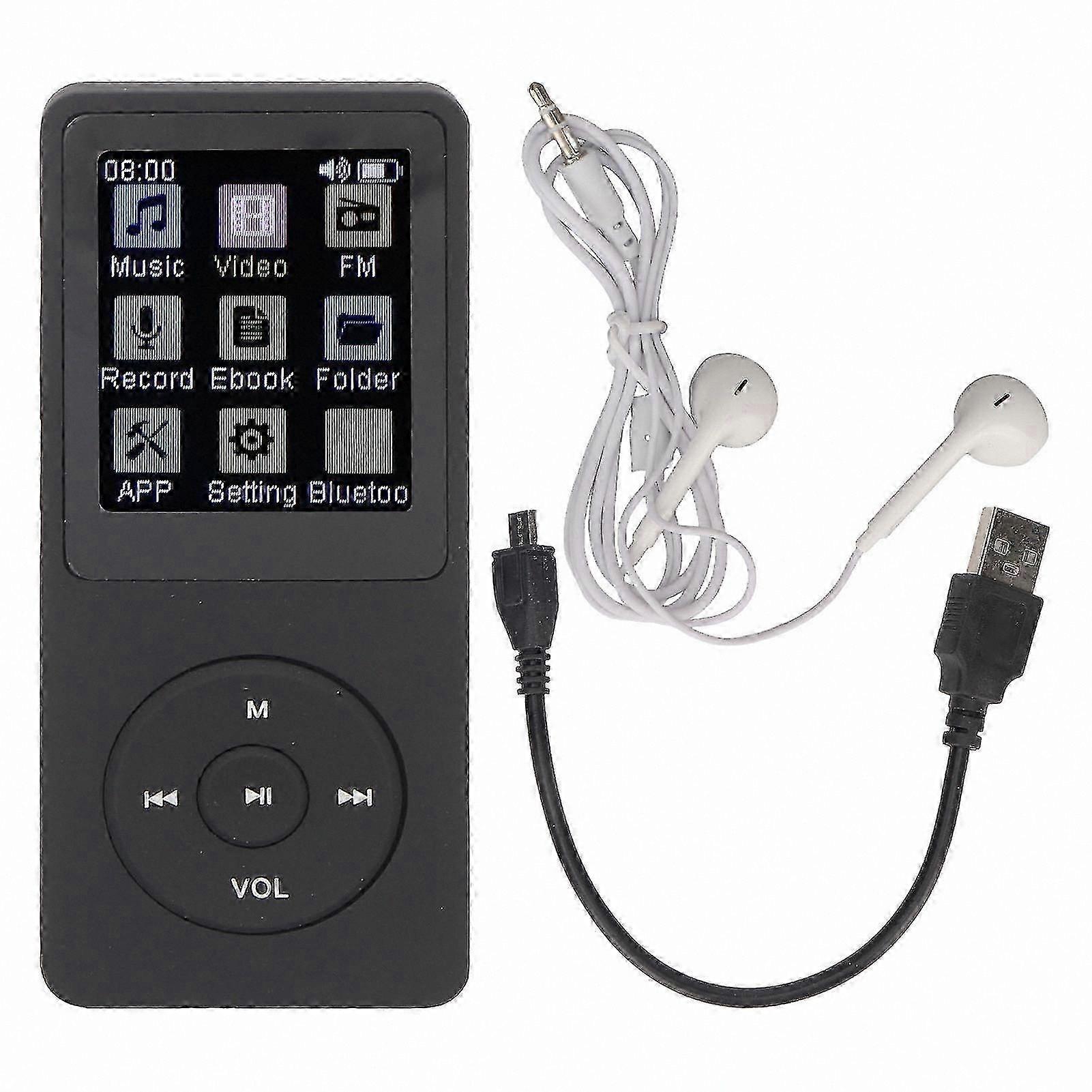 Portable MP3 Player with 1.8 Inch Color Screen, Built-in Speaker, Music Player, E-Book Reader, and Voice Recorder