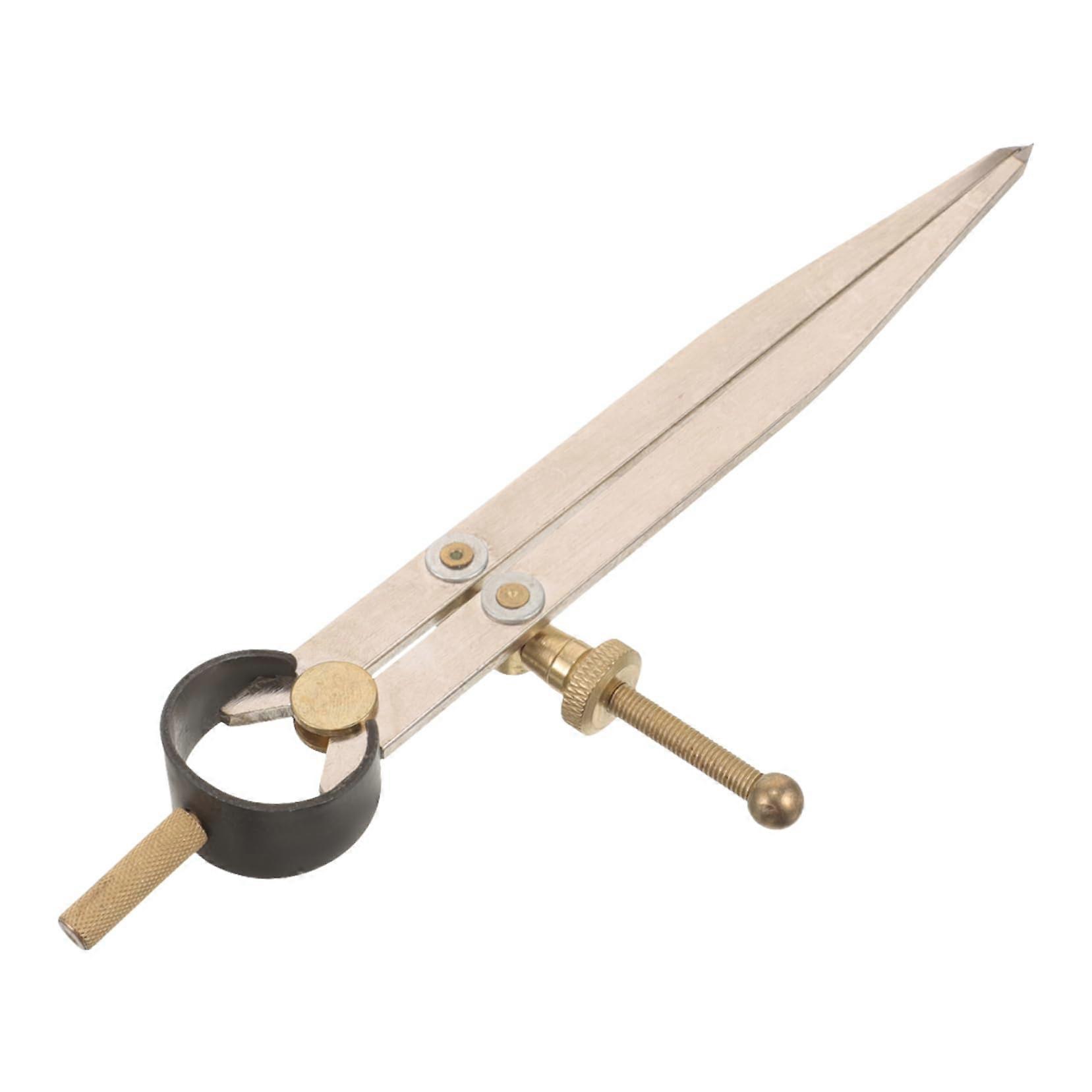 Leather Craft Compass Metal Distance Measuring Tool Versatile Marking Tool for Woodworking Leather Processing