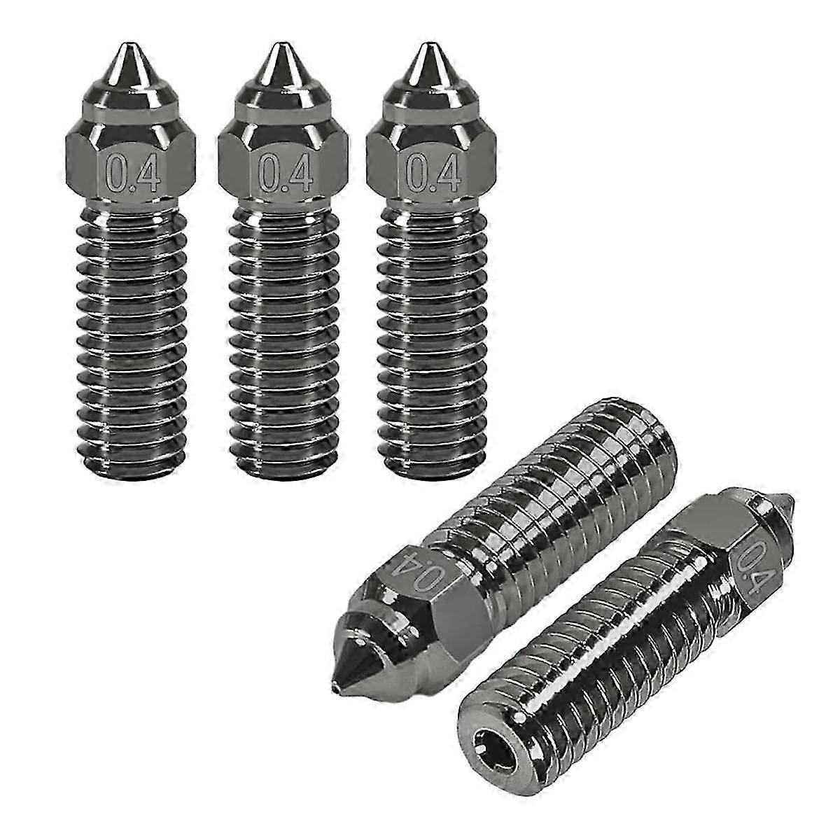 High-Flow-Extruderdüsen für 3D-Drucker 5PCS K1 gehärteter Stahl 0,4 mm