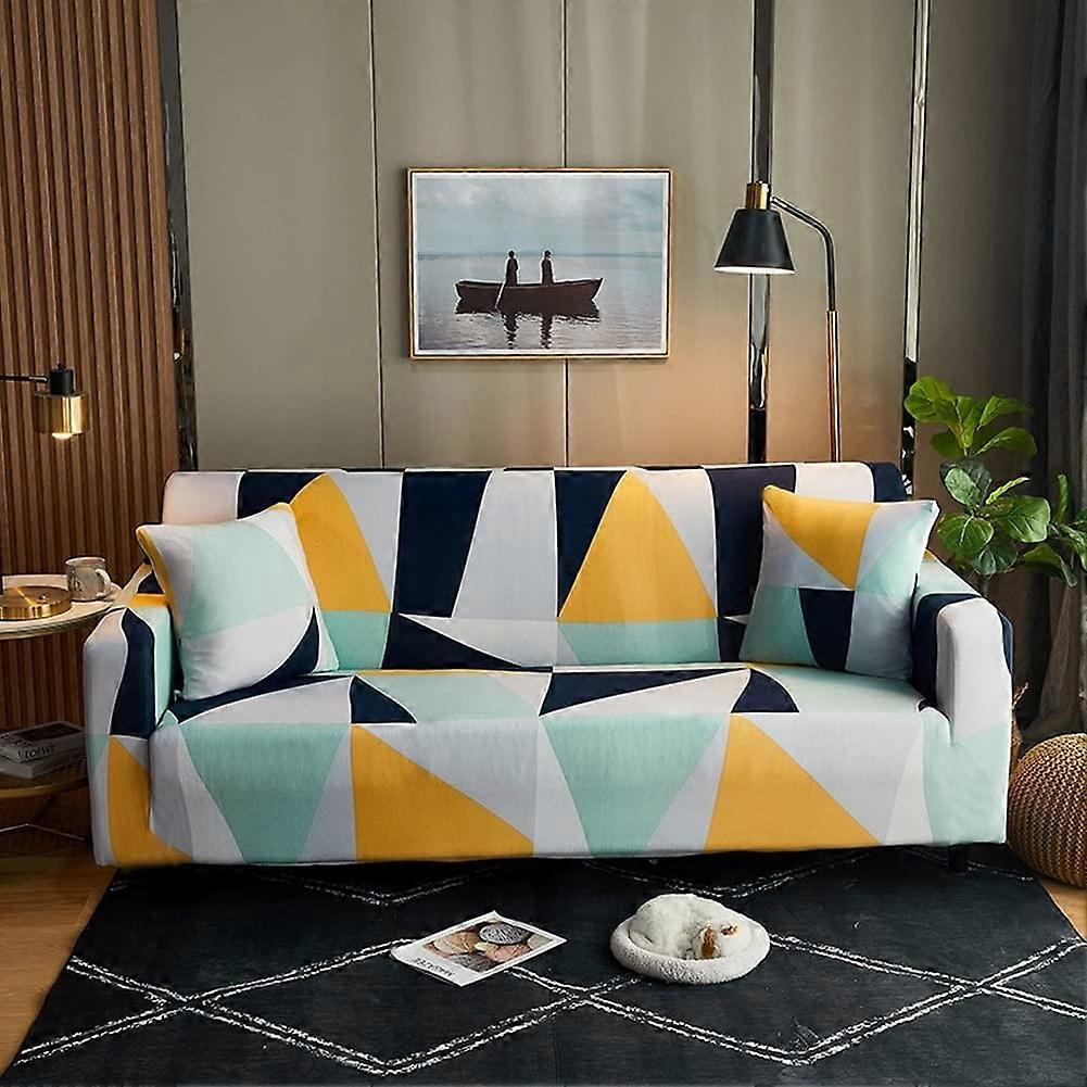 Geometric Elastic Sofa Cover Stretch Couch Cover for Living Room (Color 11, 3seat 190230cm)