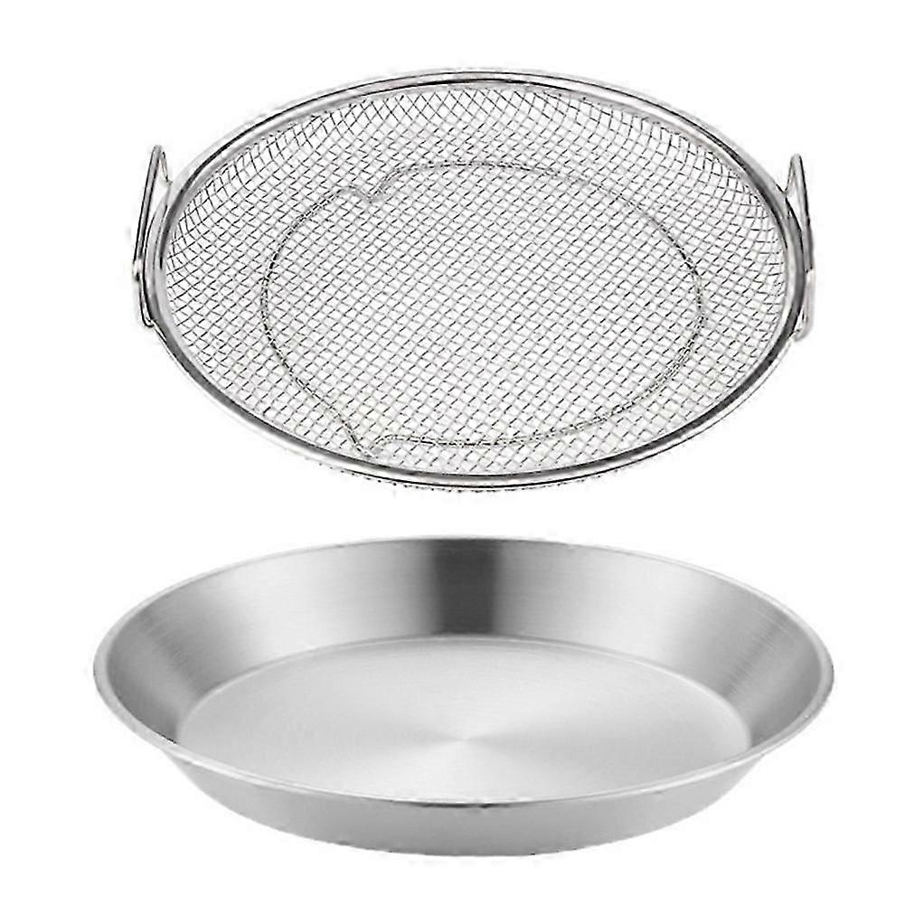 Oil filter pan for kitchen with stainless steel mesh