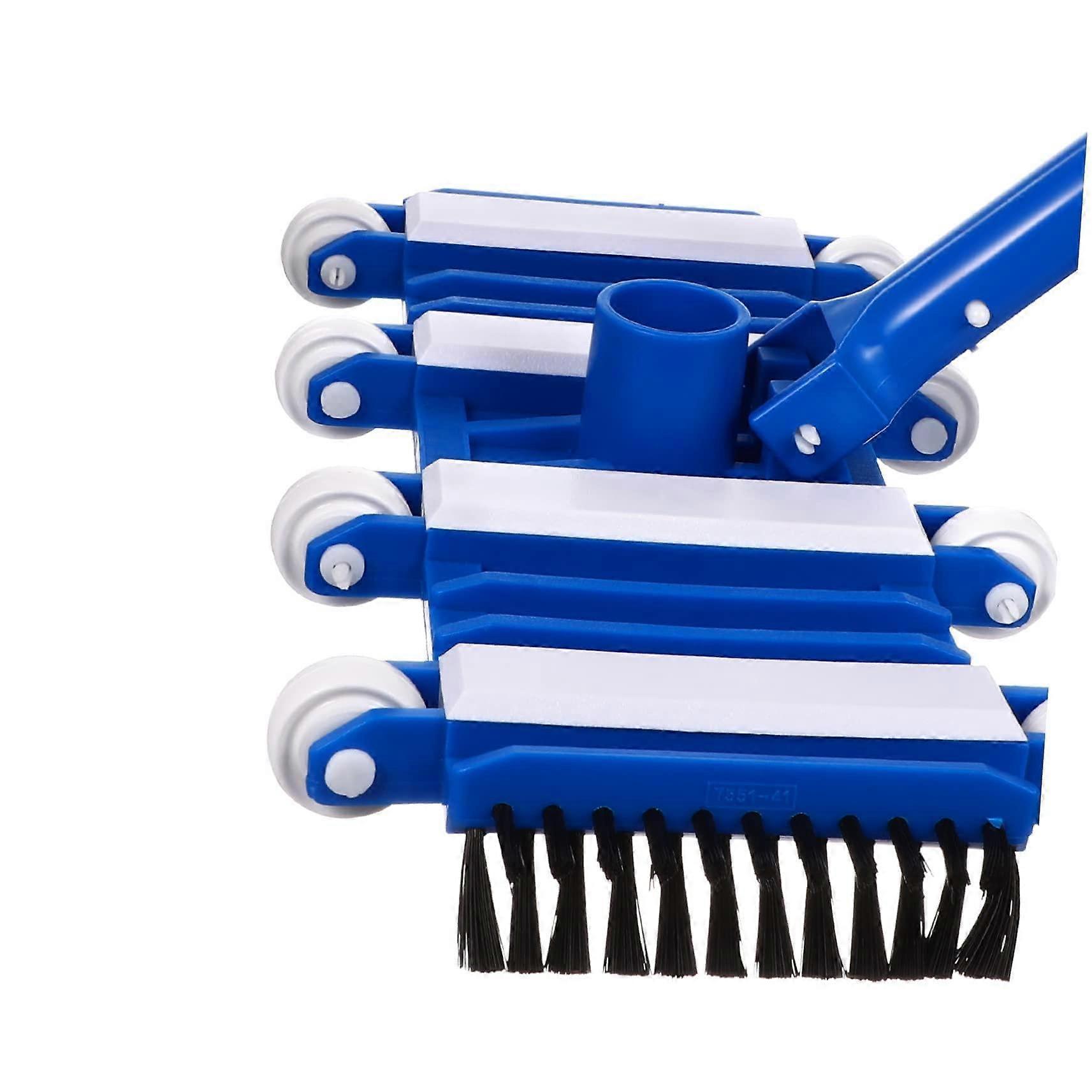 Professional Pool Vacuum Head with Brush Attachment, Manual Cleaning Tool for Telescopic Poles and Vacuum Hoses, Durable Design