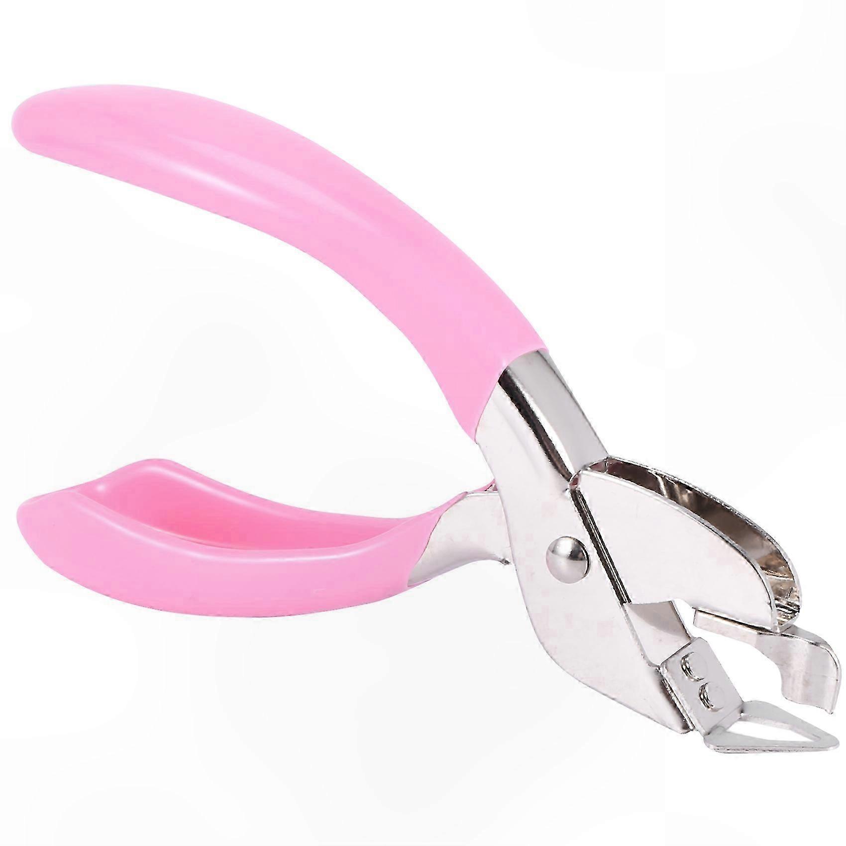 Spring-Loaded Staple Remover for Office, School, and Home Use (Pink)