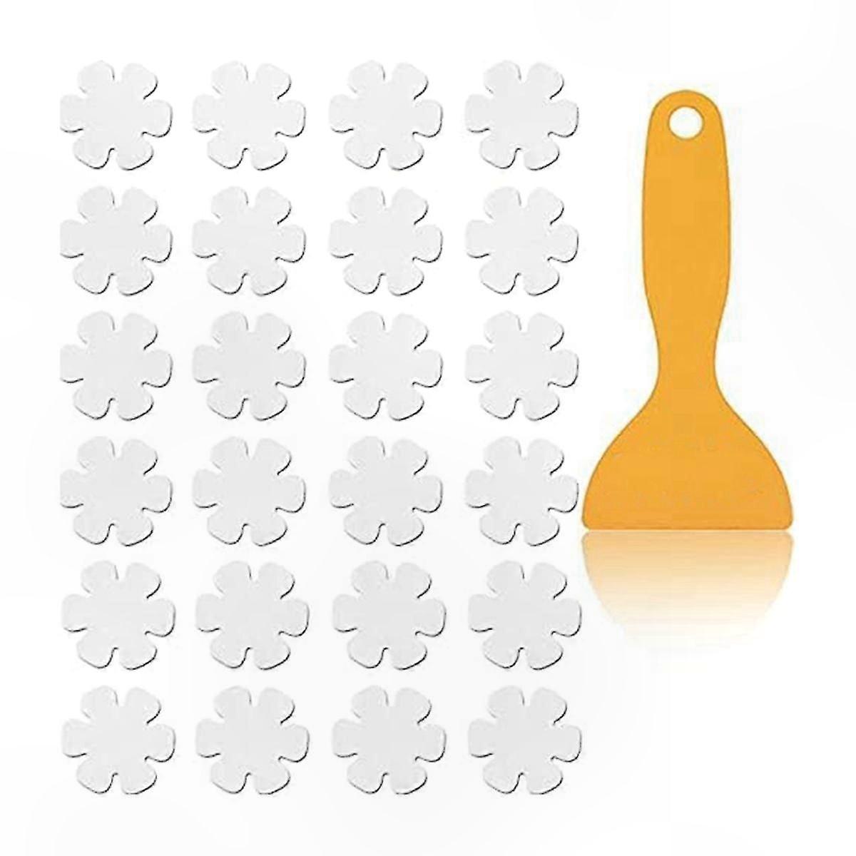 24-Pack Non-Slip Adhesive Decals for Bathtub and Shower Floor with Scraper
