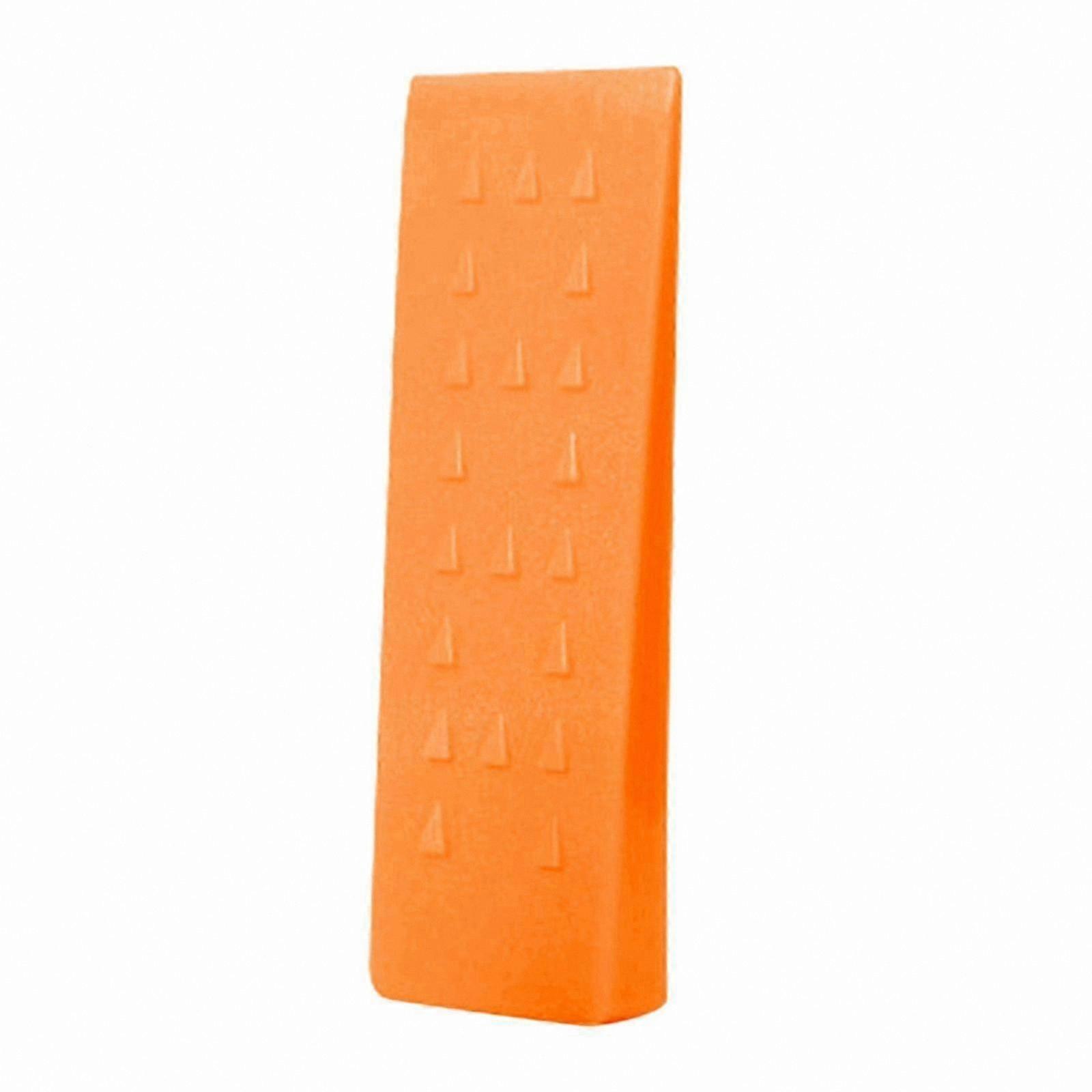 Orange Splitting Wedge for Tree Cutting and Logging with Spikes