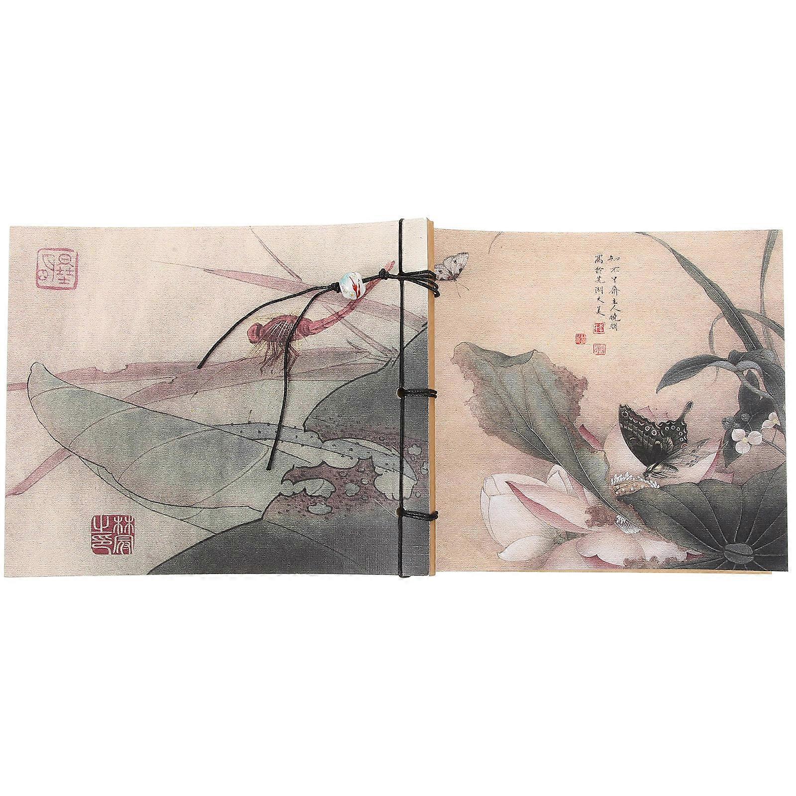 Drawing Notebook for Art Students Home Classroom Outdoor Use Paper Beige Handmade Binding 1Pcs
