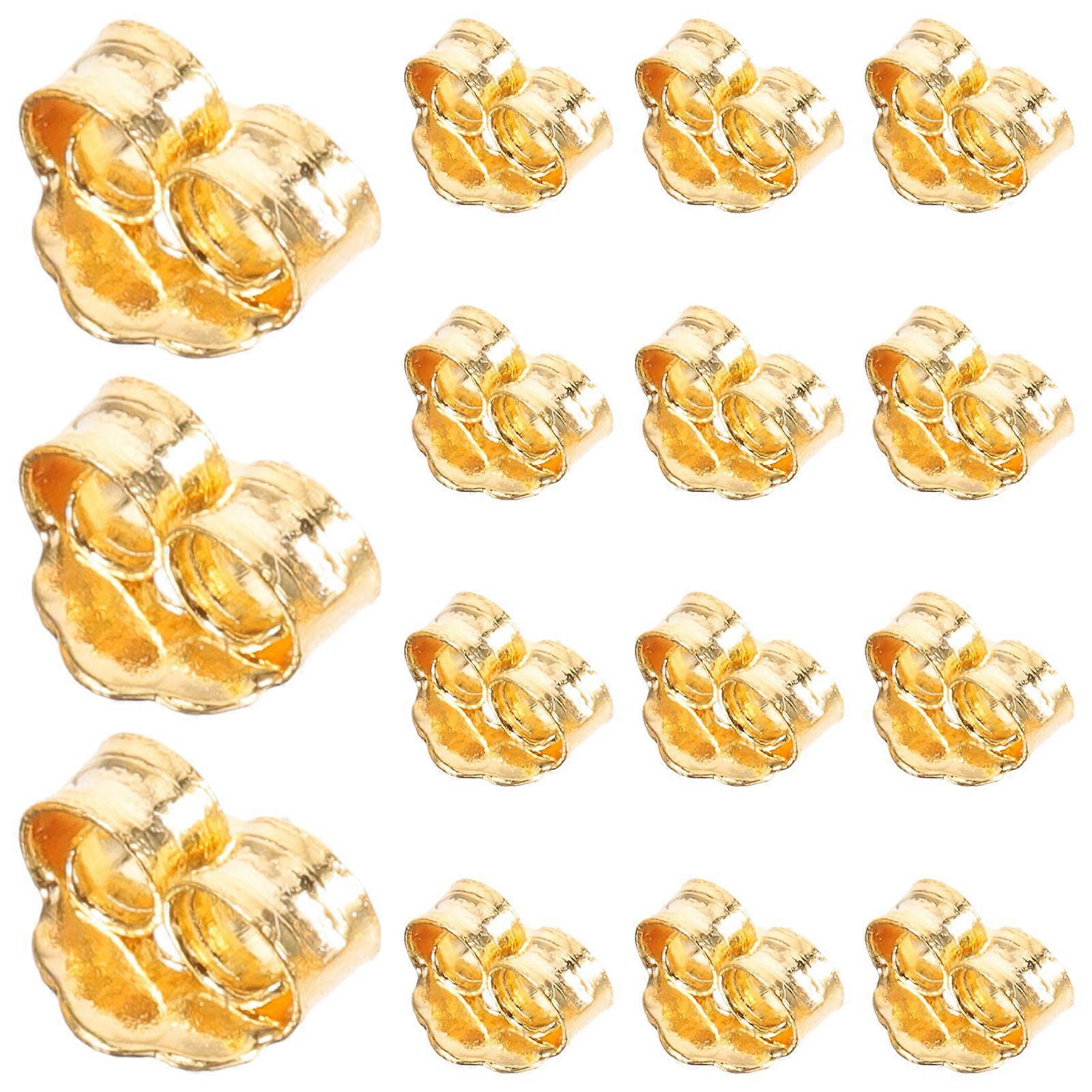 Golden ScrewOn Earring Backs for Heavy Earrings Studs Made of Silver Ideal for Decoration Use 10 Pairs