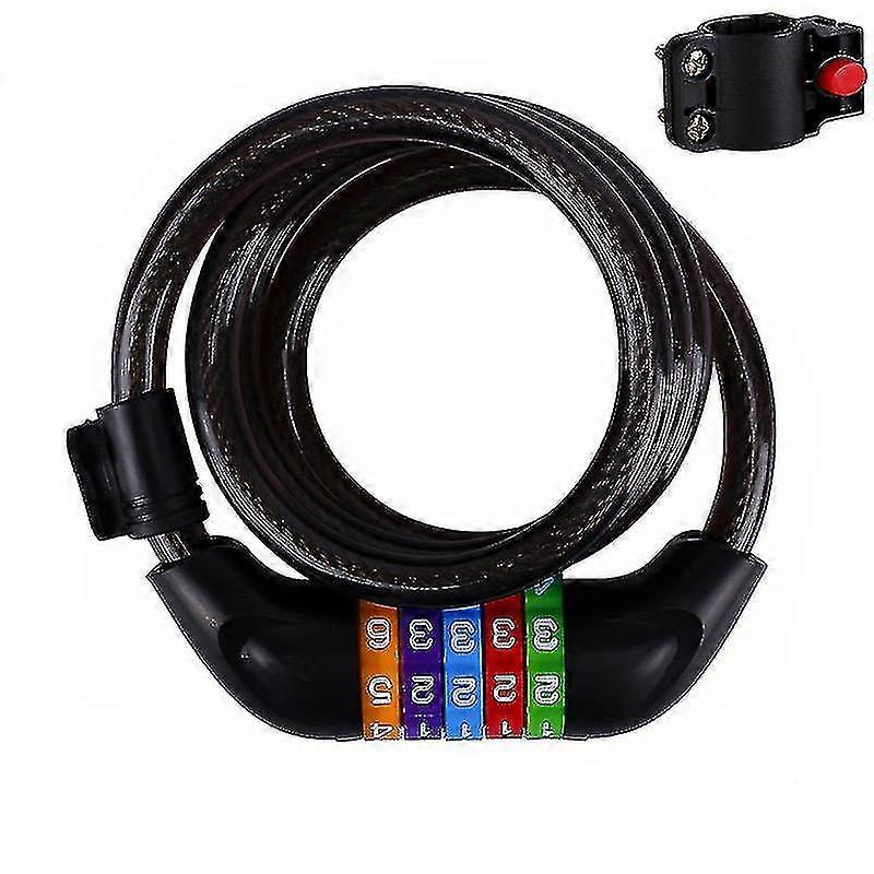 Children's Security Bicycle Lock, Colourful Combination LockBlack SZRH A-DS