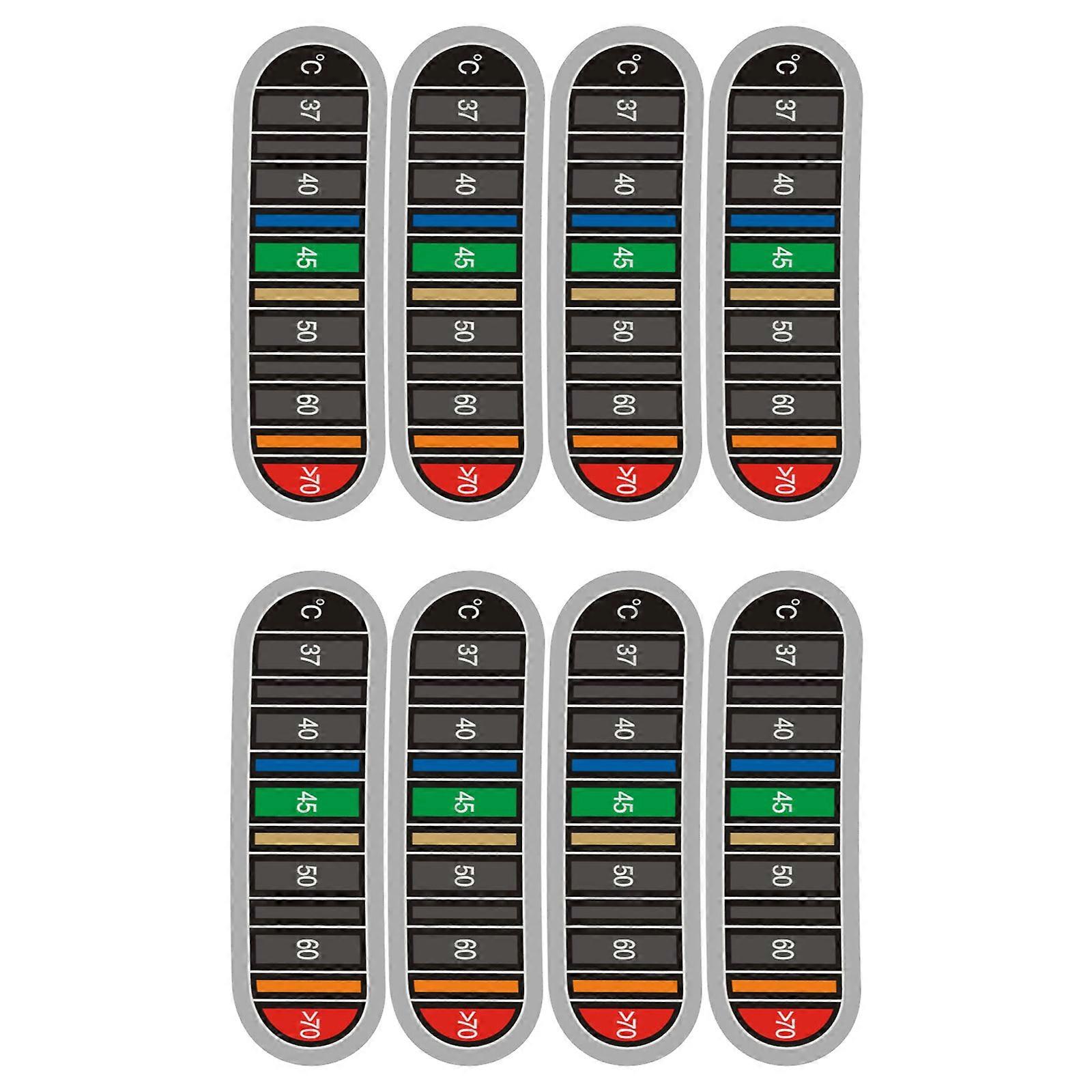 Coffee Cup Thermometers Sticker Displays Temperature in Degrees Adhesive Thermometers Strips for Test Water Temperature Multicolor