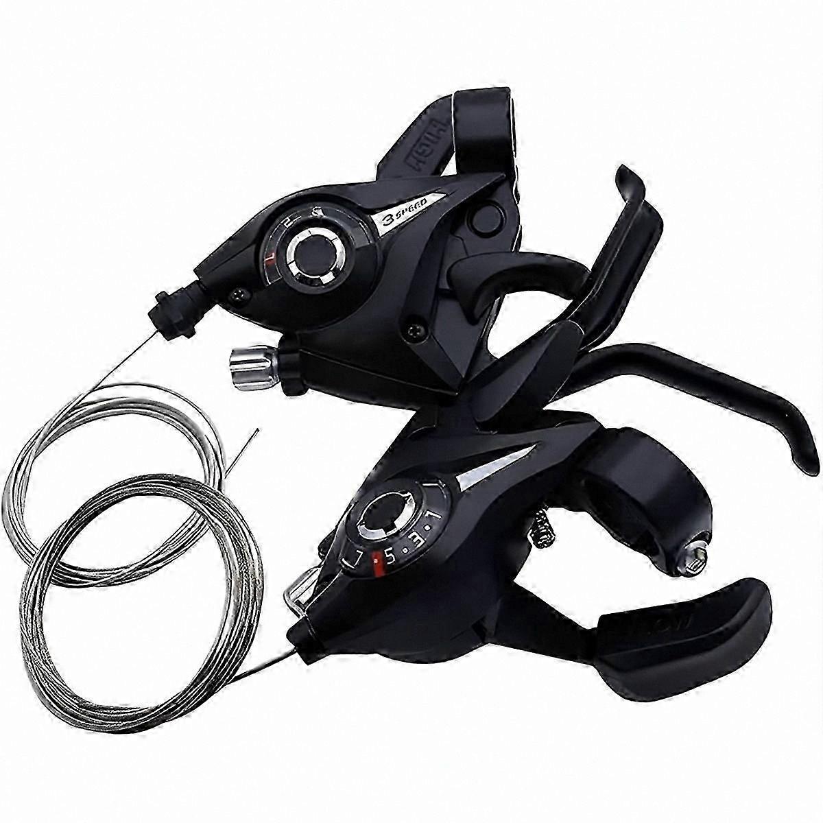 21-Speed Bicycle Derailleur and Shifter Kit, 3x7 Speed Shift Levers with Brake, Disc Handle for Cycling