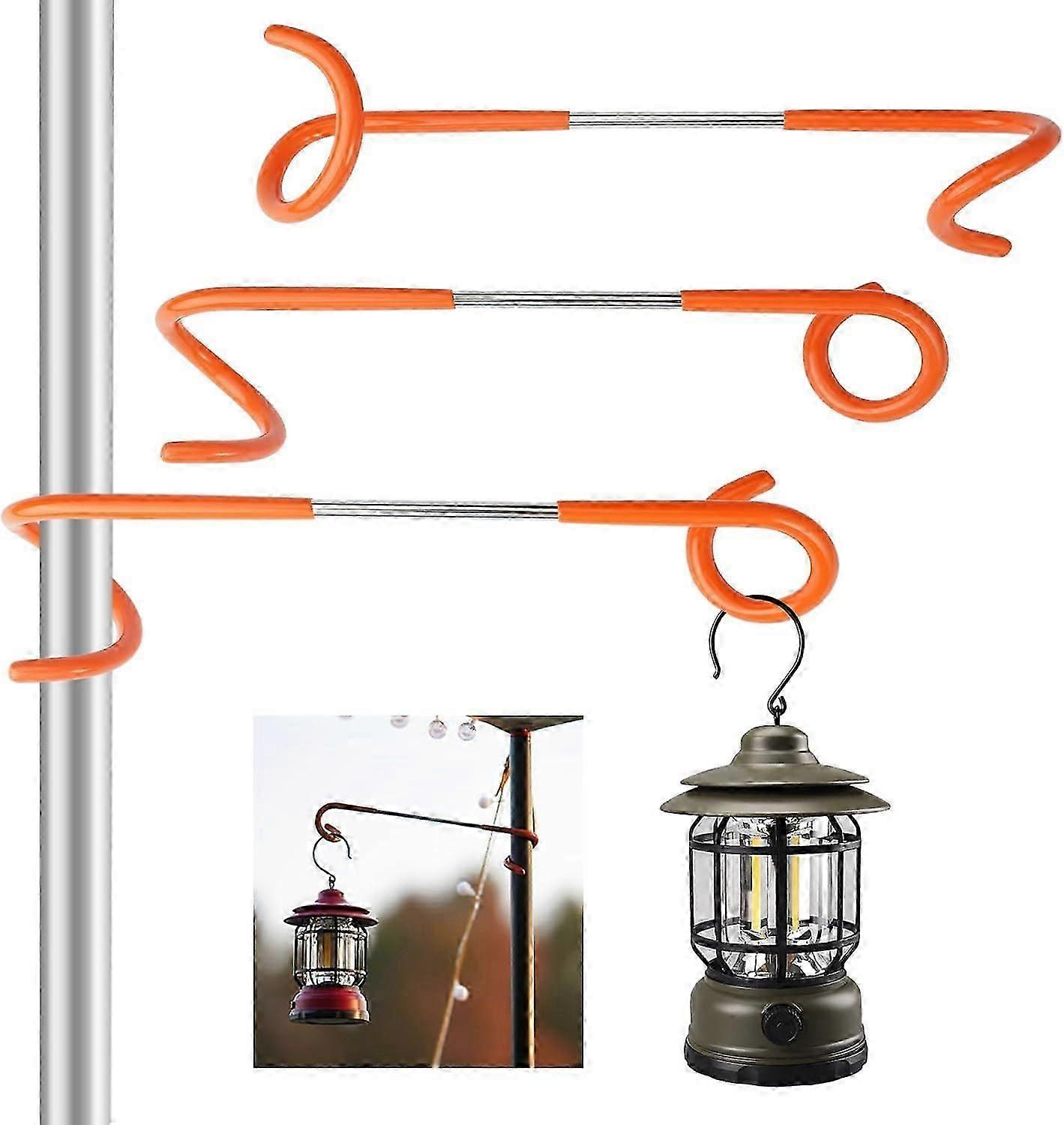 Hook camping light tent lantern bracket two-way stainless steel