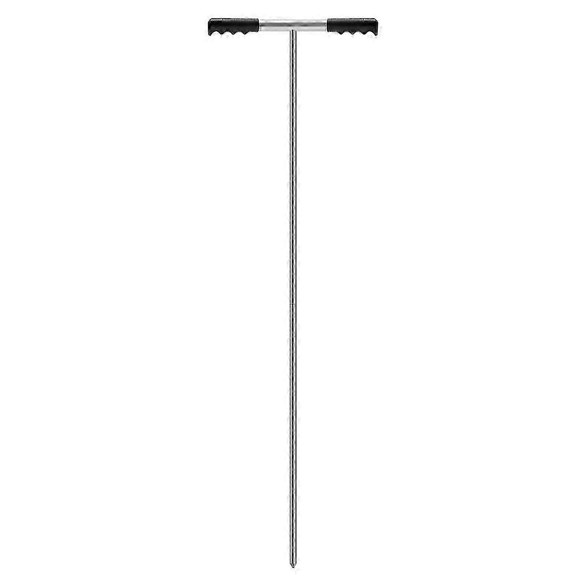 Soil Probe Rod, 32-48 Inch Adjustable Ground Probe Tool with T-Handle