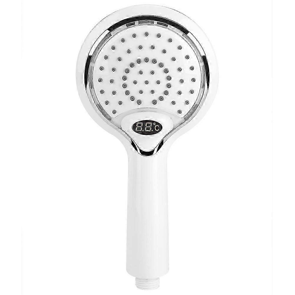 Handheld Bathroom Shower Spray Head Digital Temperature Display 3 Colors LED