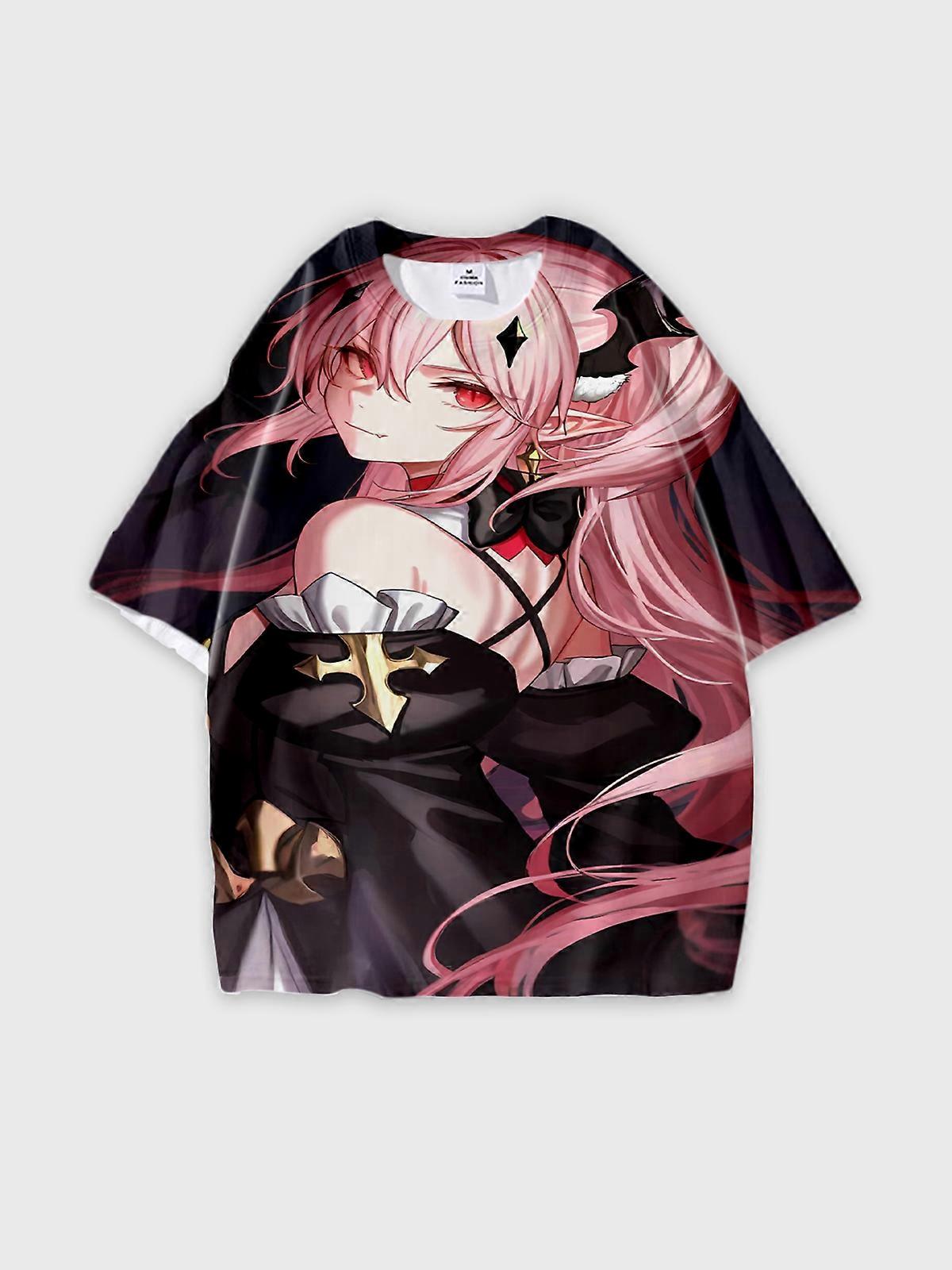 T-Shirt Short Sleeve Round Neck, Summer Casual Loose Graphic Tee, Unisex Seraph of the end Krul Tepes U1306