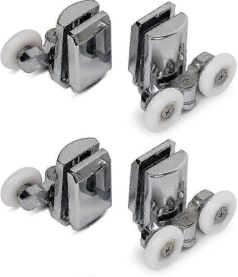 2025 Bathroom Shower Room Rollers, 2 Upper Wheels, 2 Lower Wheels, Anti-rust And Durable