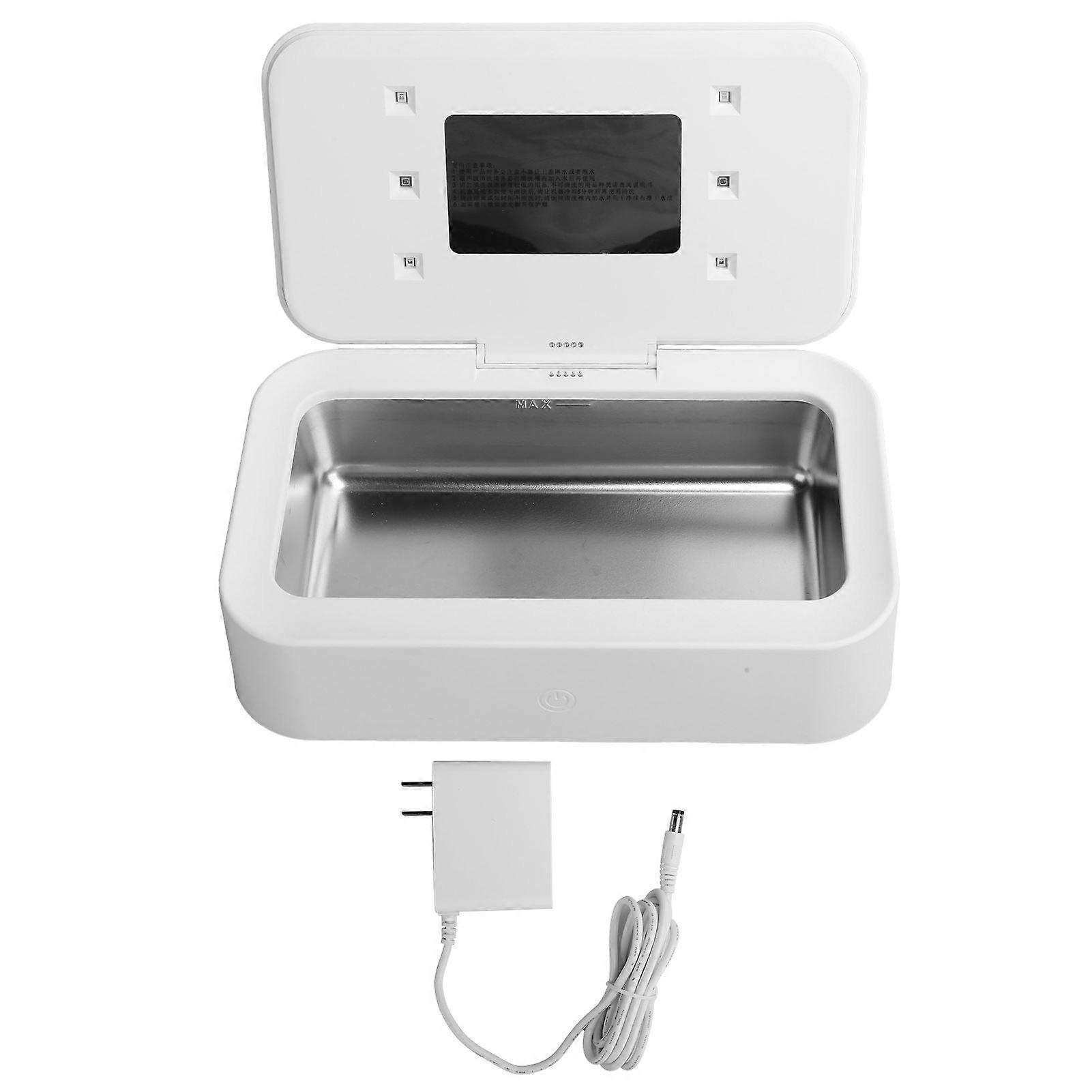 3-in-1 Ultrasonic Cleaner: UVC Sterilization, Wireless Phone Charging, Portable Design