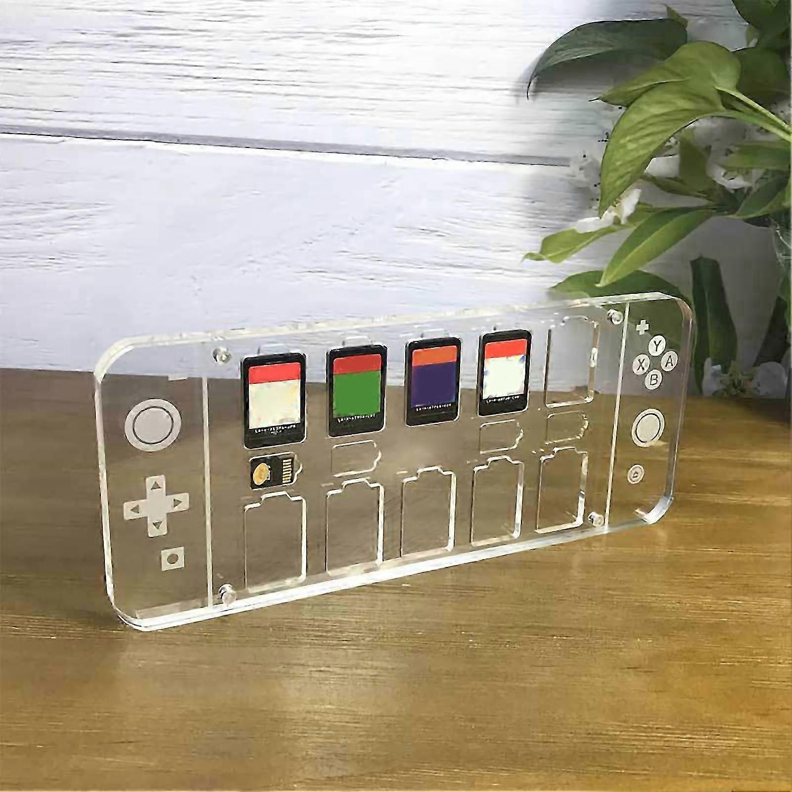 2025 Unique Design Switch Game Card holder, Multifunctional 14 In 1 Transparent Acrylic Storage Box With Protective Card Slots For Nintendo Switch Gam