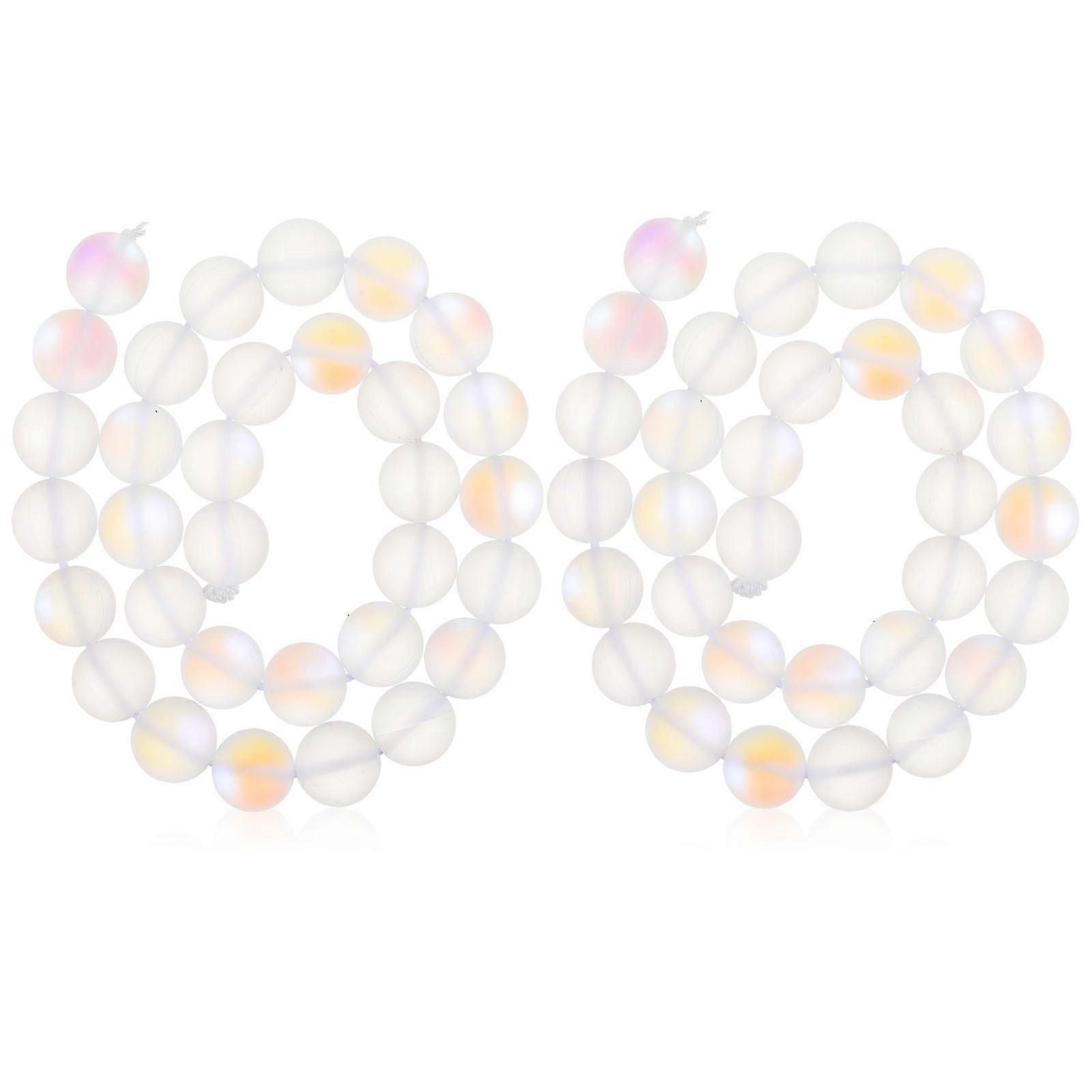 Crystal Beads Frosted Round Beads for Beading 2 Strand