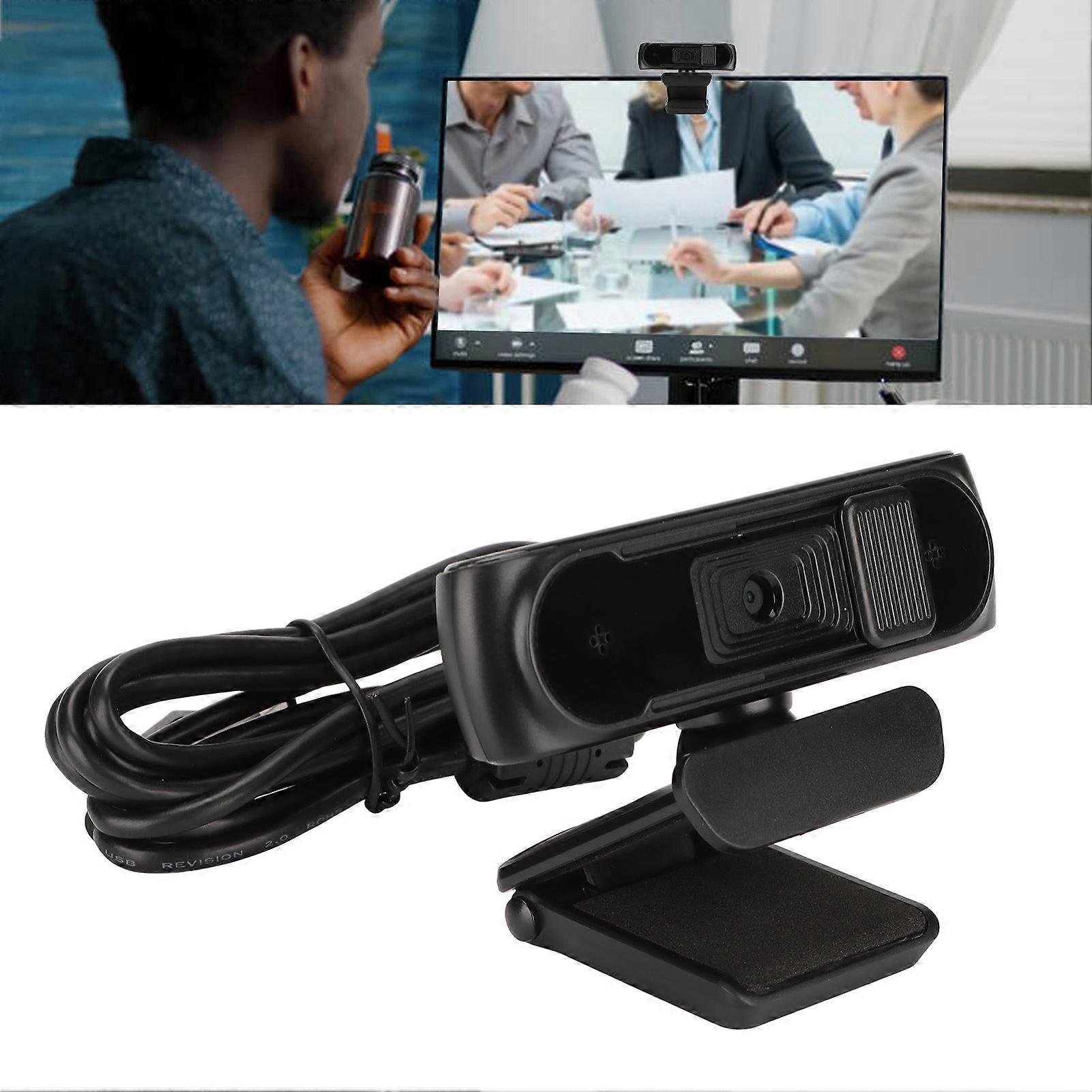 HD Webcam 1080P Autofocus with Mic Black for Online Learning