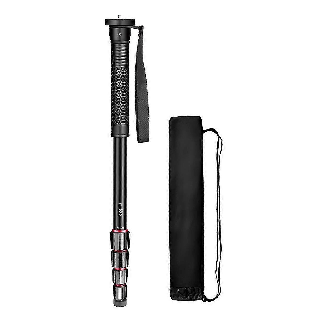 Optimized Camera Monopod: Aluminium Walking Stick for E222 Camera with Video Camera Mount Adapter