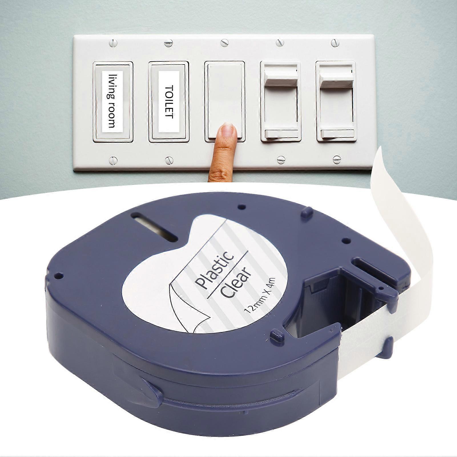 12mm x 4m Waterproof Durable PET Label Maker Tape Replacement