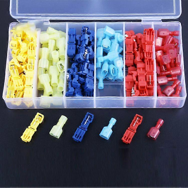 120 Pcs Self-Insulating Electrical Quick Release T-Tap Cable Connectors with