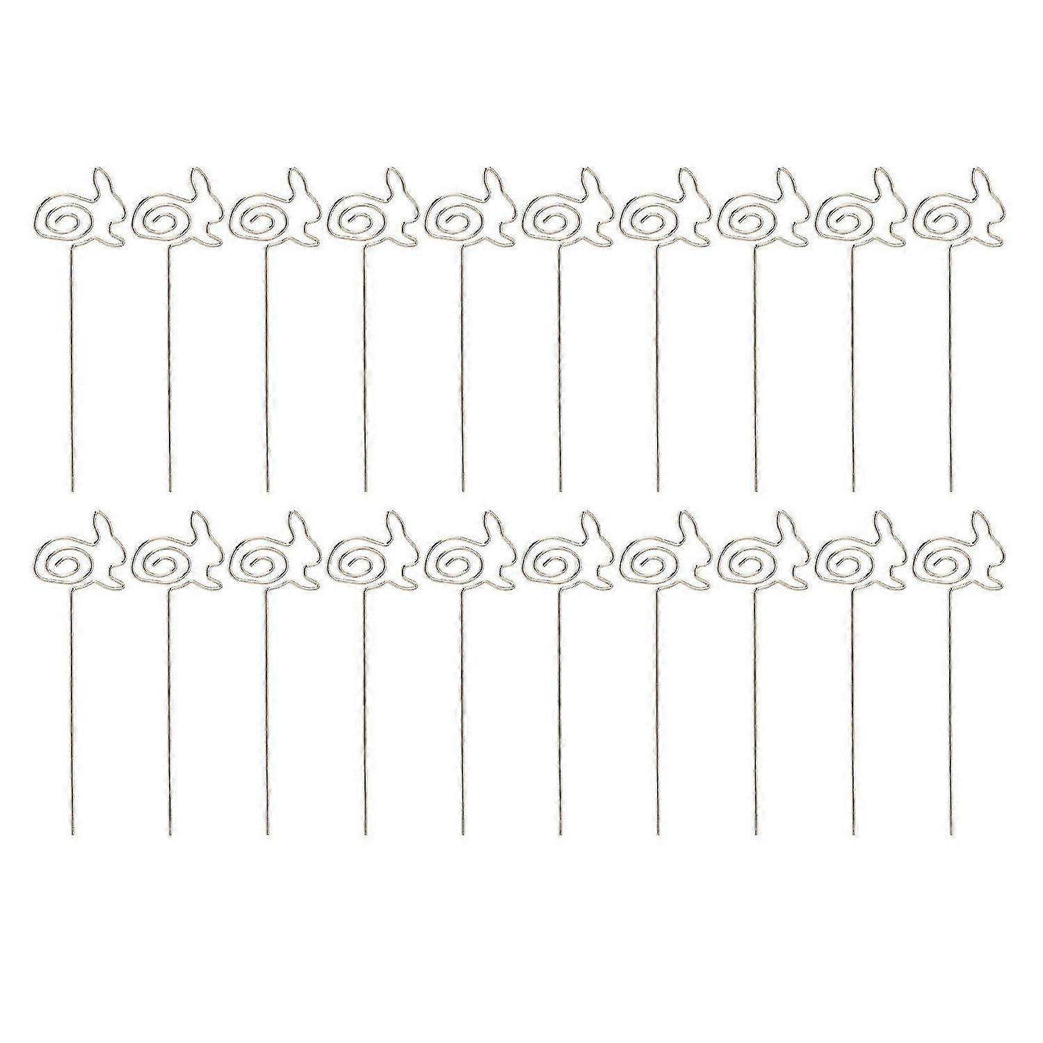 2025 Latest Model 20Pcs Table Cards Clips Silver 10cm Long Lovely Appearance