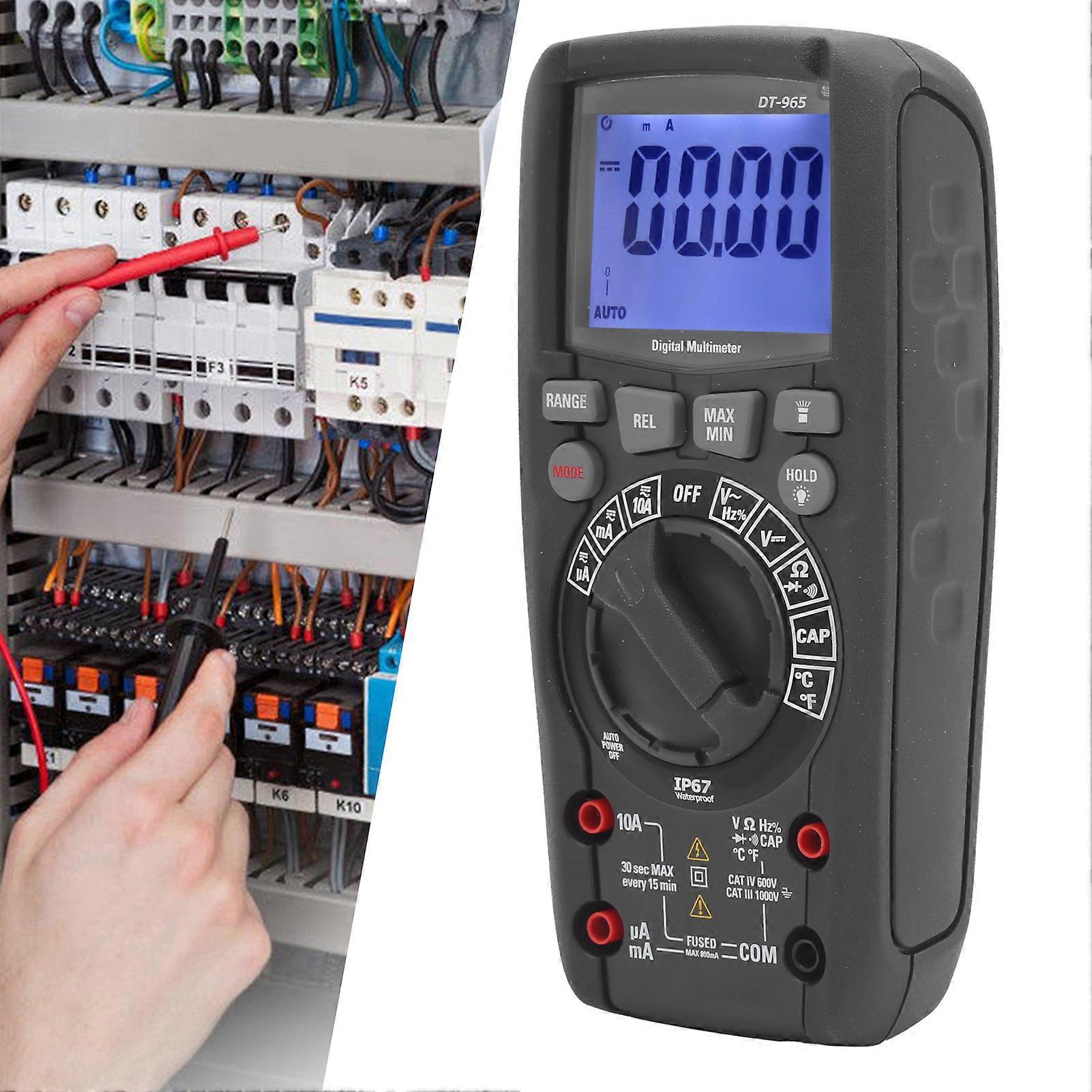 Digital Multimeter Tester 6000 Counts AC/DC Voltage Current Resistance