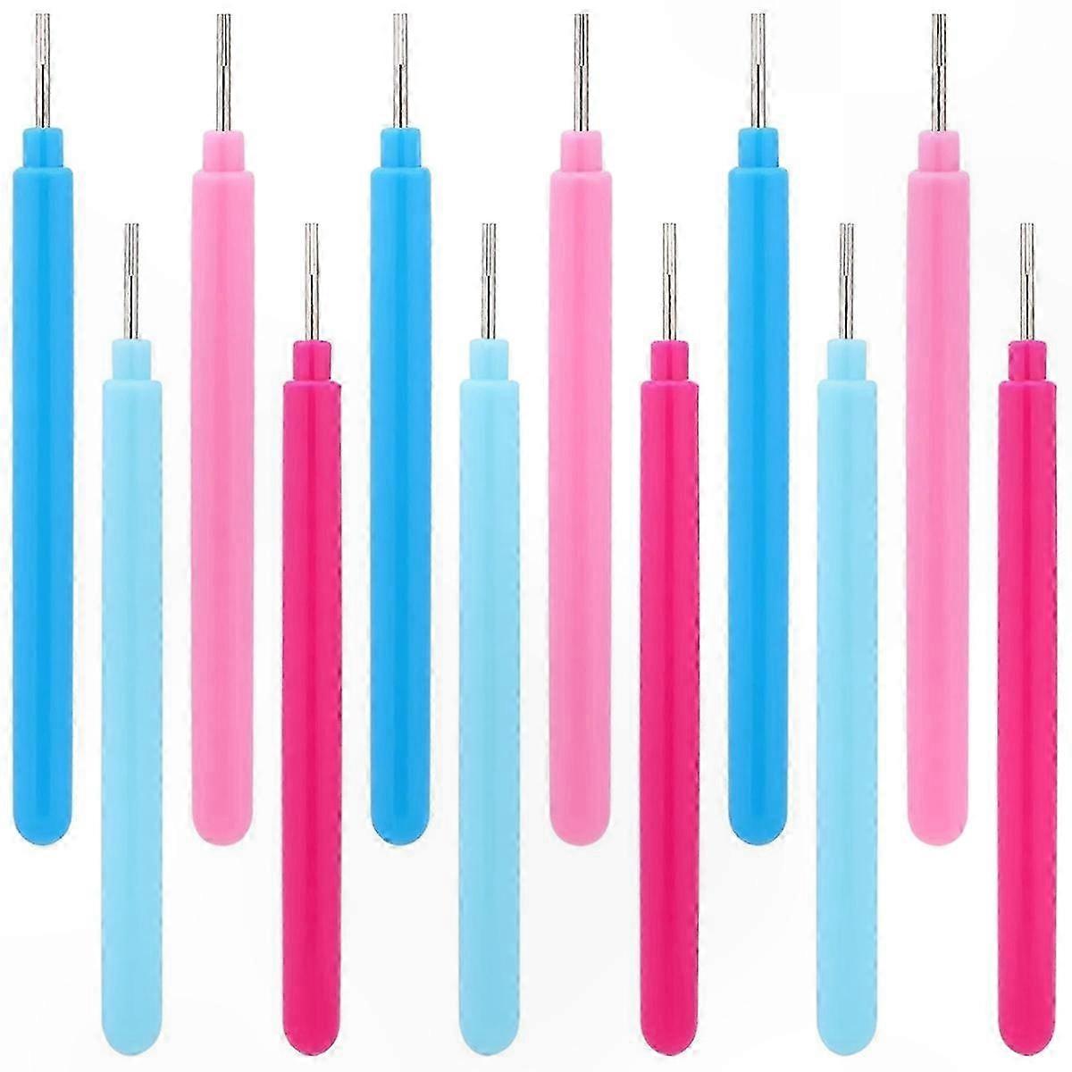 12-Piece Paper Quilling Tool Set with Slotted Rolling Pens and Curling Needles for Craft Projects