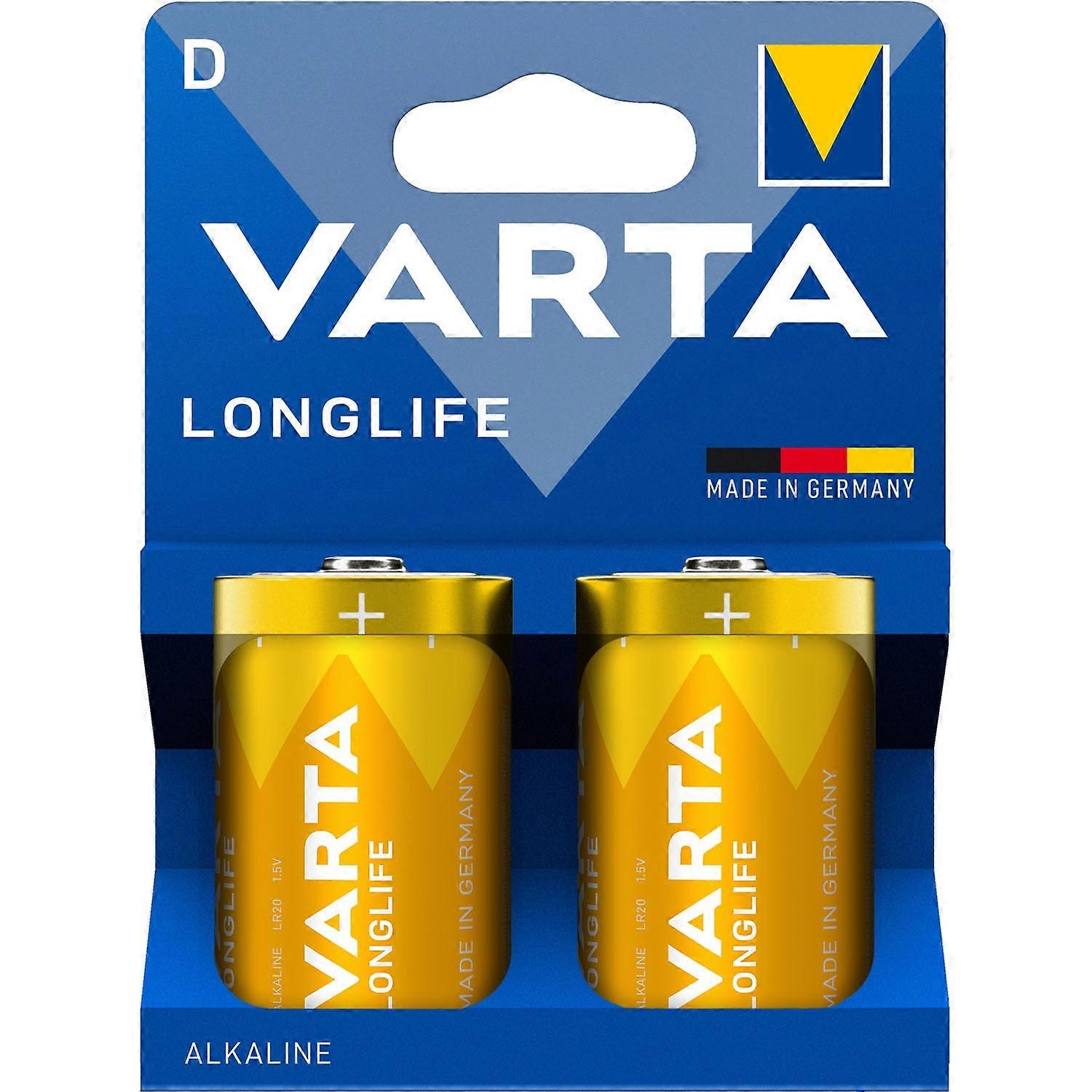 D Batterien, langlebig, 2er-Pack, Alkalibatterien
