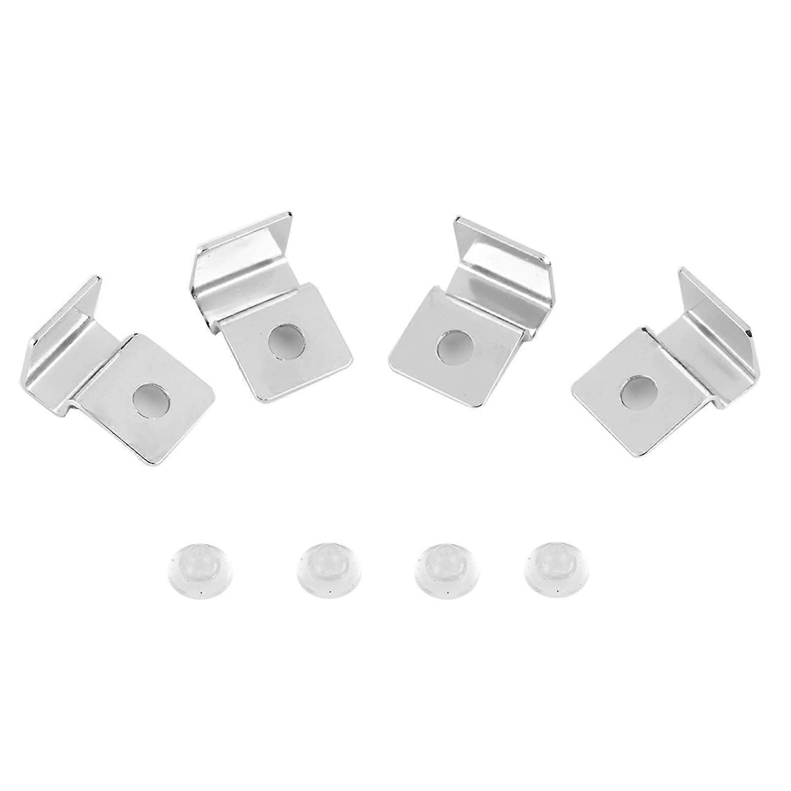 Lot de 4 supports de fixation en acier inoxydable pour aquarium, 5 mm