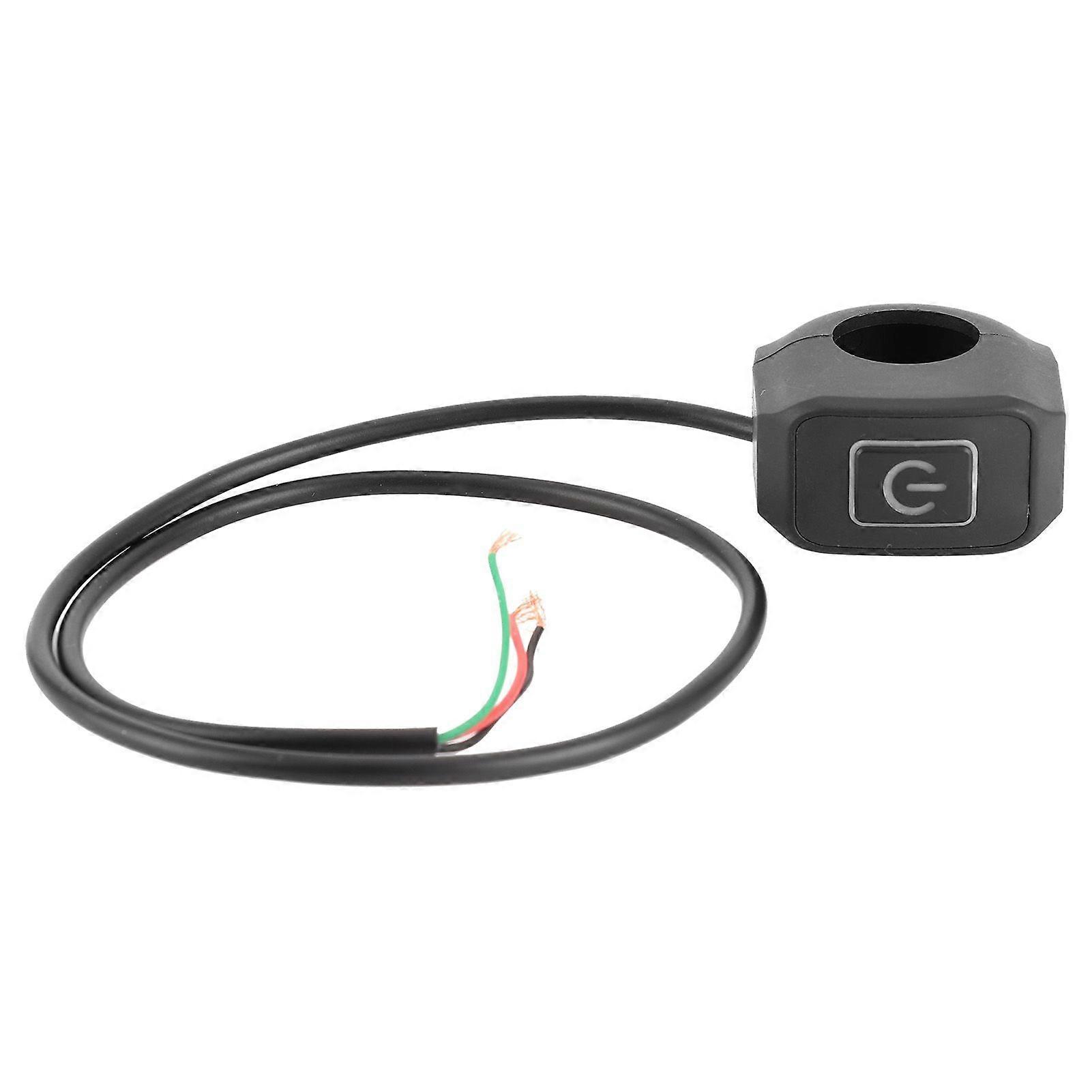 Motorcycle Handlebar Switch, Waterproof Push Button Switch with LED Indicator, 22mm 7/8in