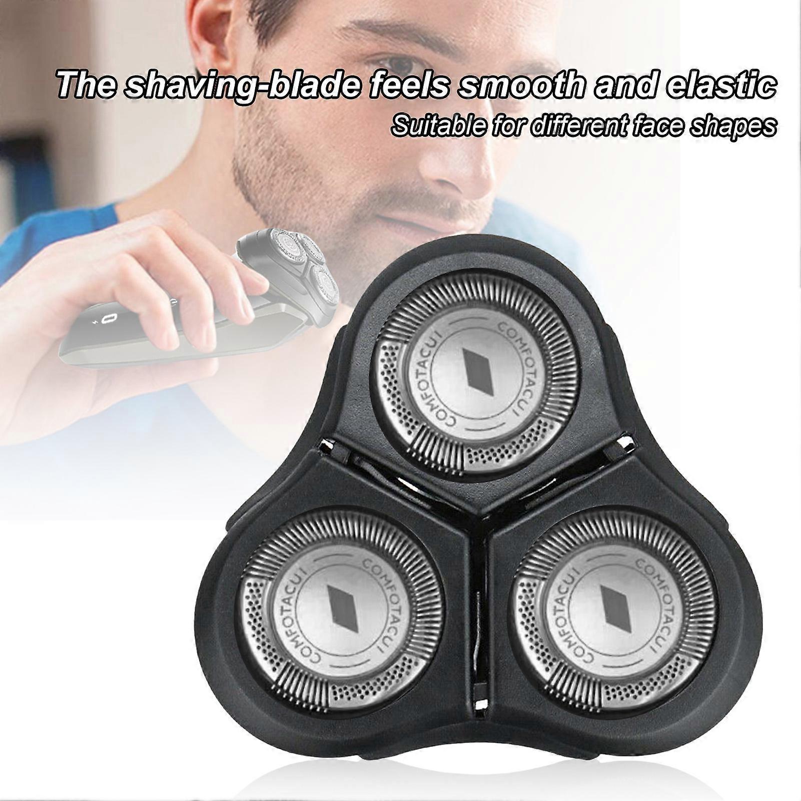 Three Floating-Blades Replacement Heads Washable Electric Shaving Heads Replacement for No-relco RQ11 2D Models