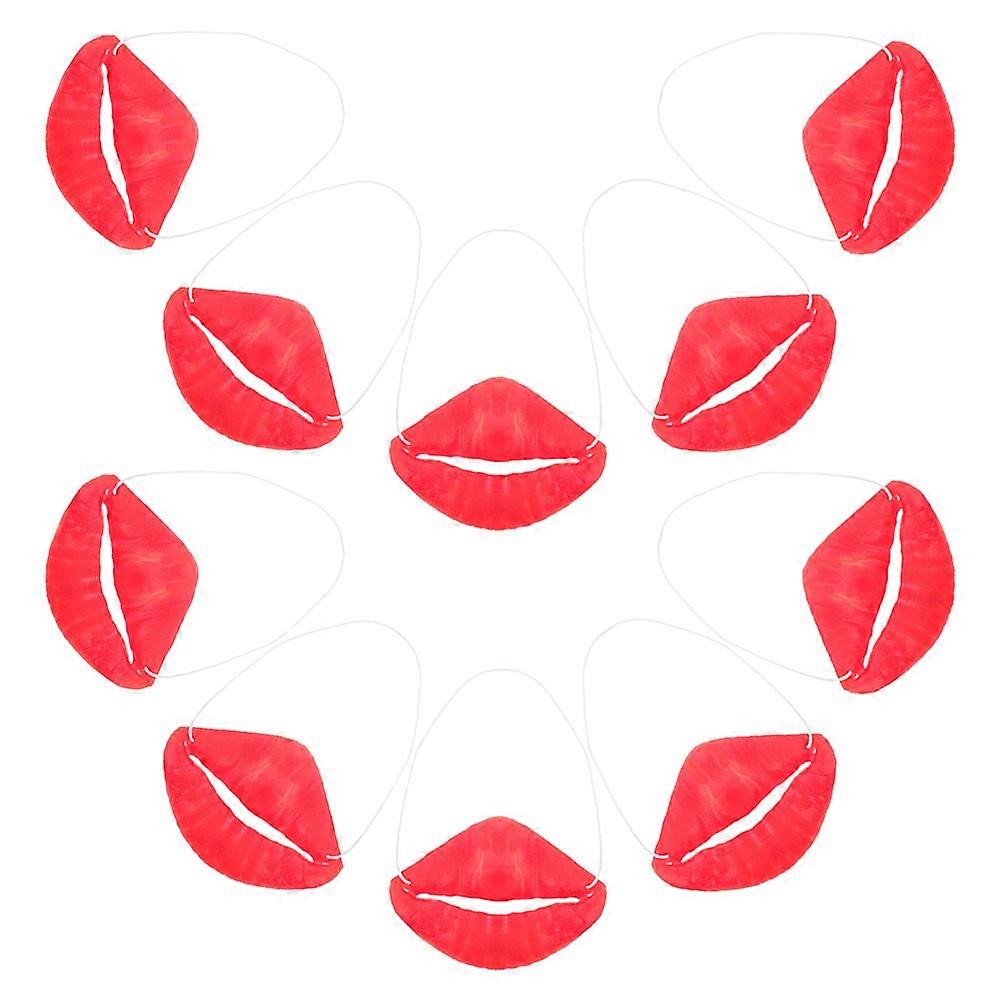Big Lip Prop Red Sausage Mouth Funny Lips for Party 40Pcs Latex
