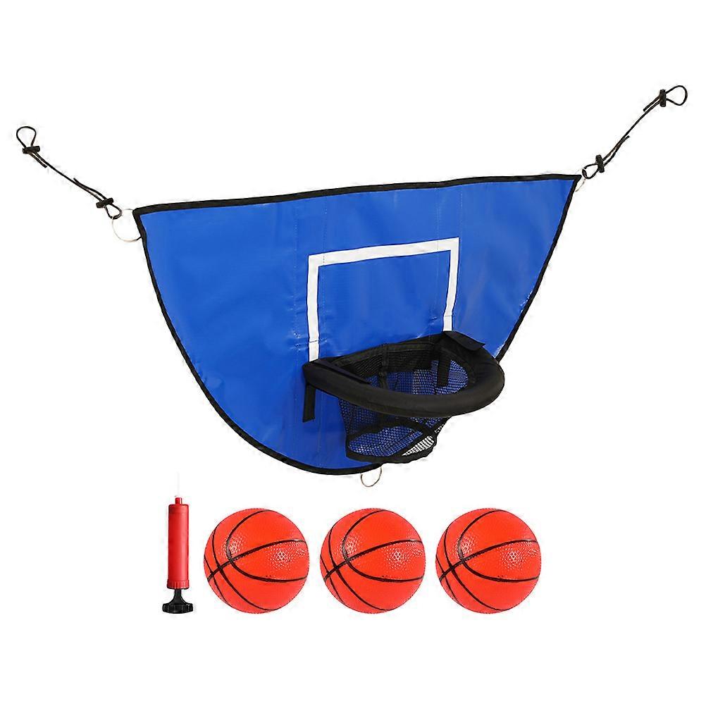 Indoor Basketball Hoop Trampoline Basketball Rack for Kids Training 1Set