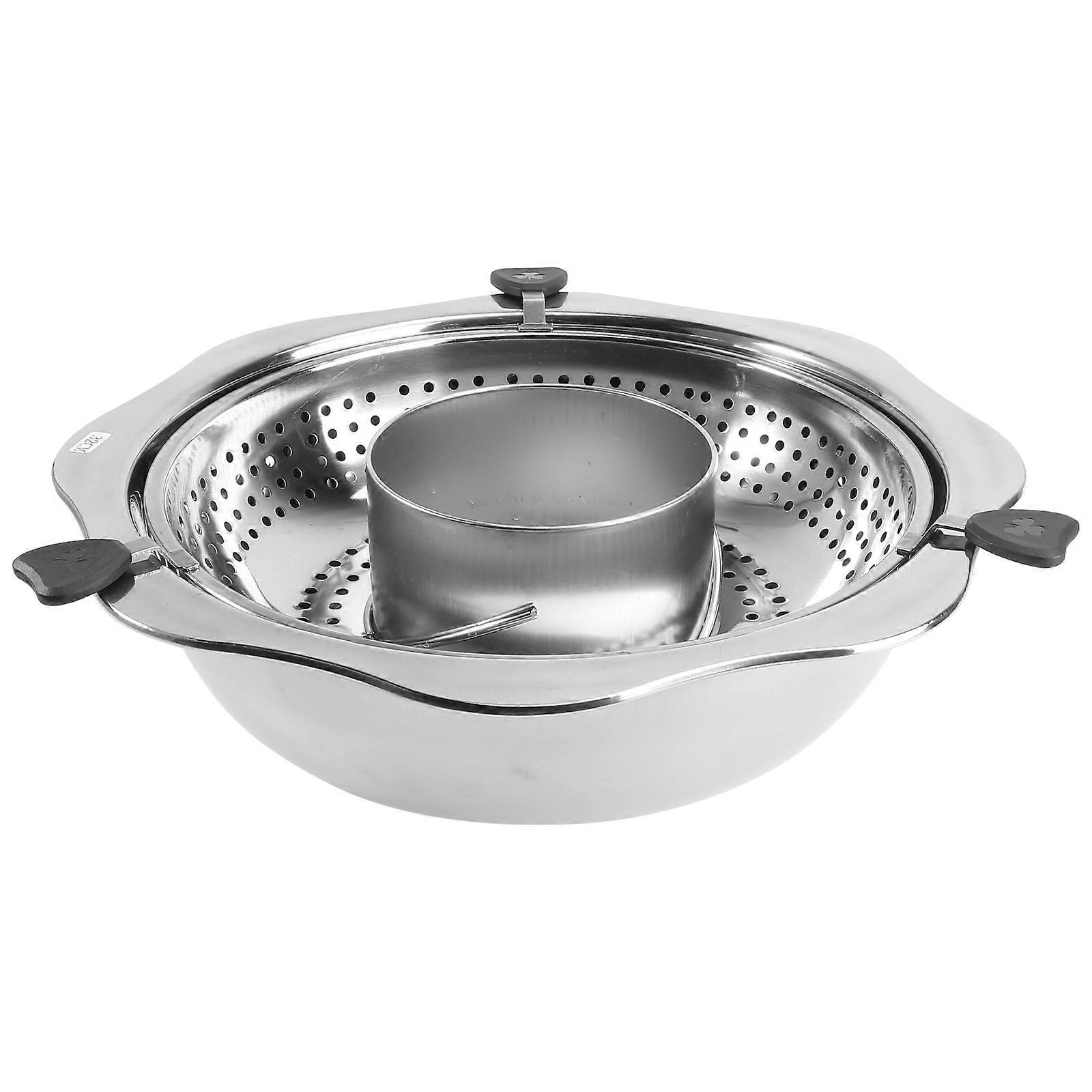 Rotating Hot Pot Stainless Steel for Cooking Utensil with Basket