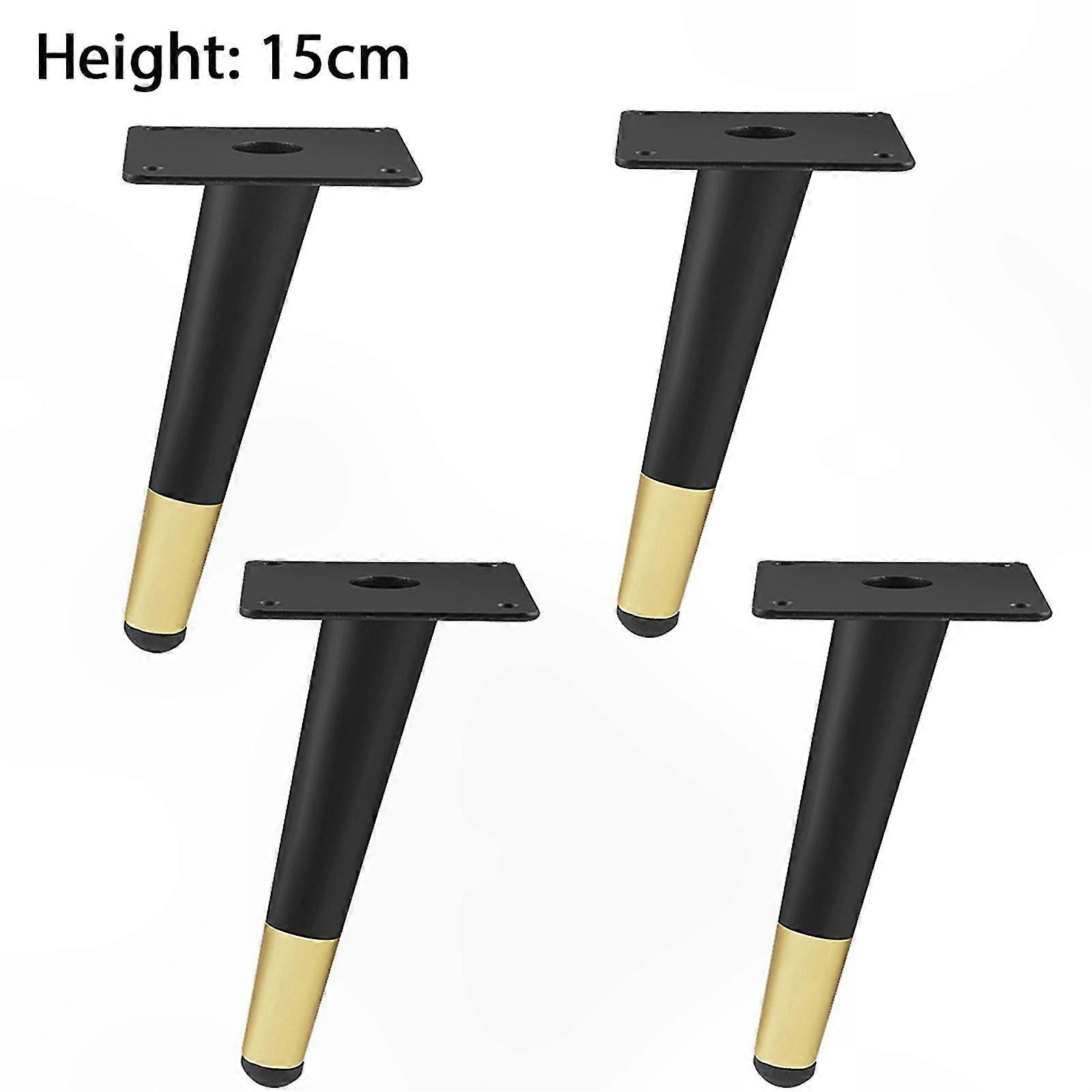 4-Pack Tapered Metal Legs, Rust-Resistant and Sturdy, Ideal for Coffee Tables and Cabinets