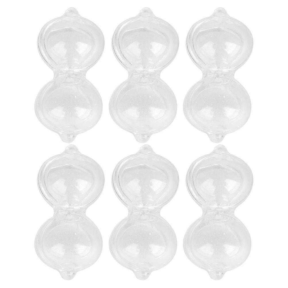 6Pcs Mini Hourglass Timer Plastic Peanut Shape for Decorative Purposes