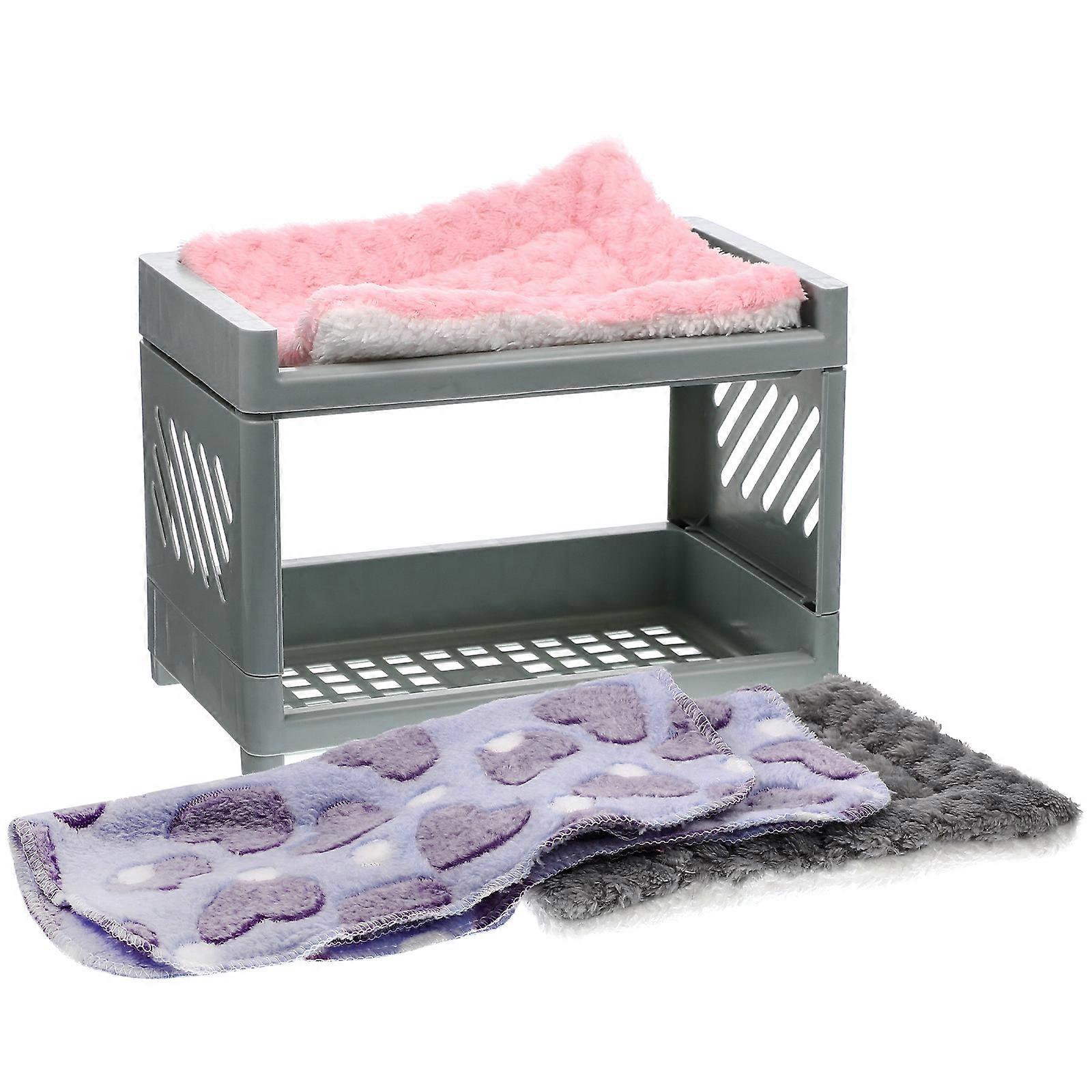 Multi-Use Hamster Bed Detachable Hideout for Small Pets 3Sets