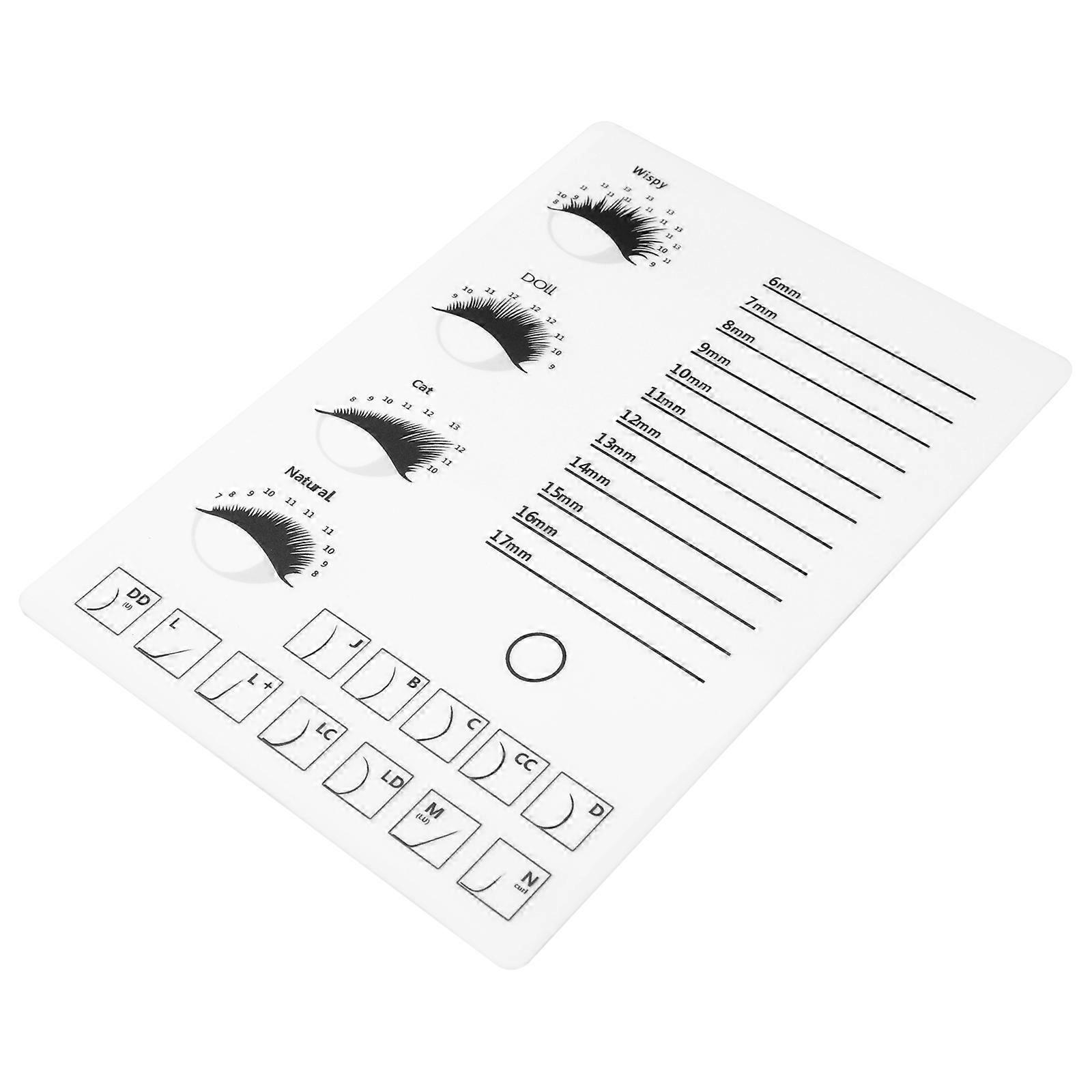 Eyelash Display Board Acrylic for Extension Use with 2Pcs White Tool