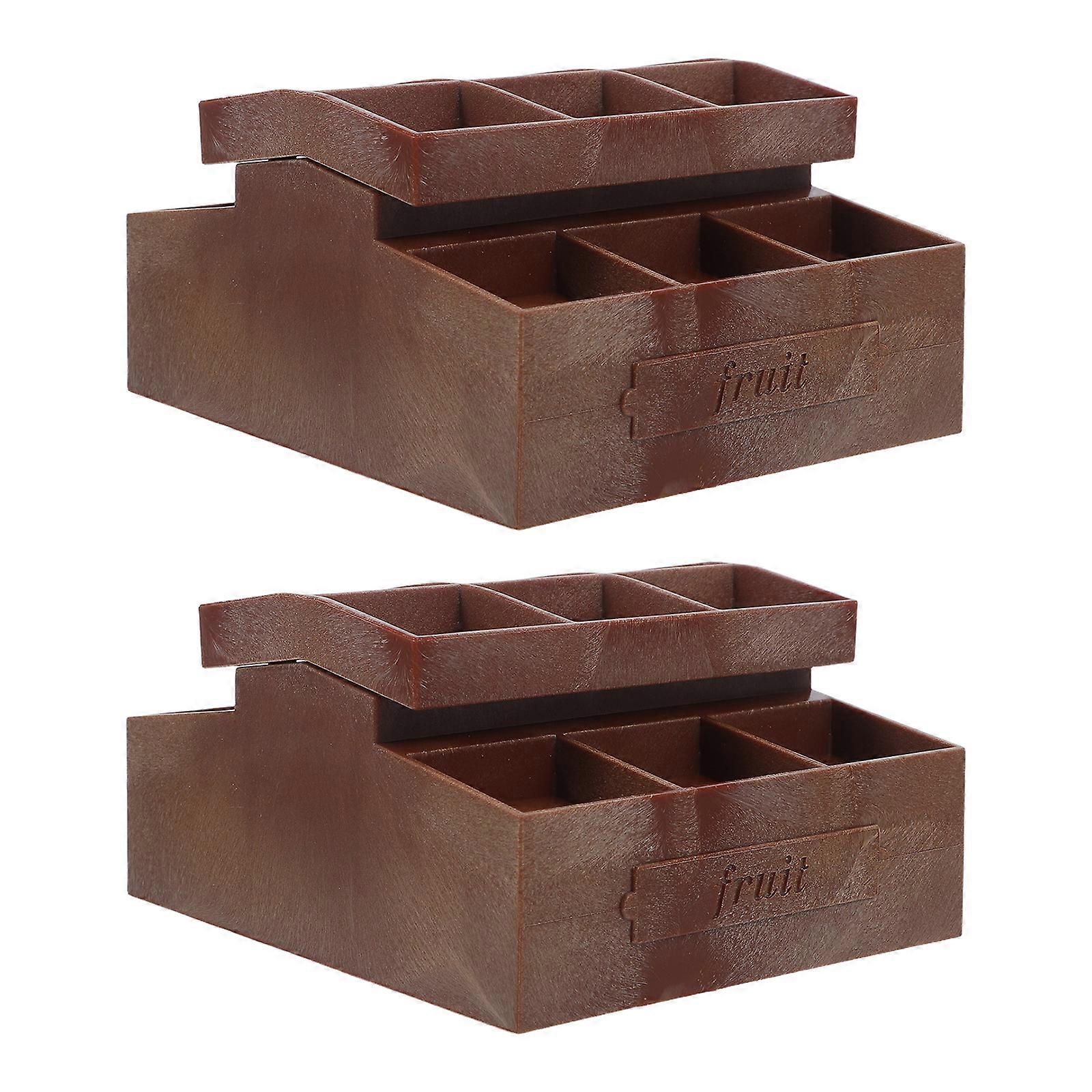 Miniature Grocery Display Rack With Intricate Details For Roleplaying Scenarios Dark Brown 10 Pcs Suitable For Collectors