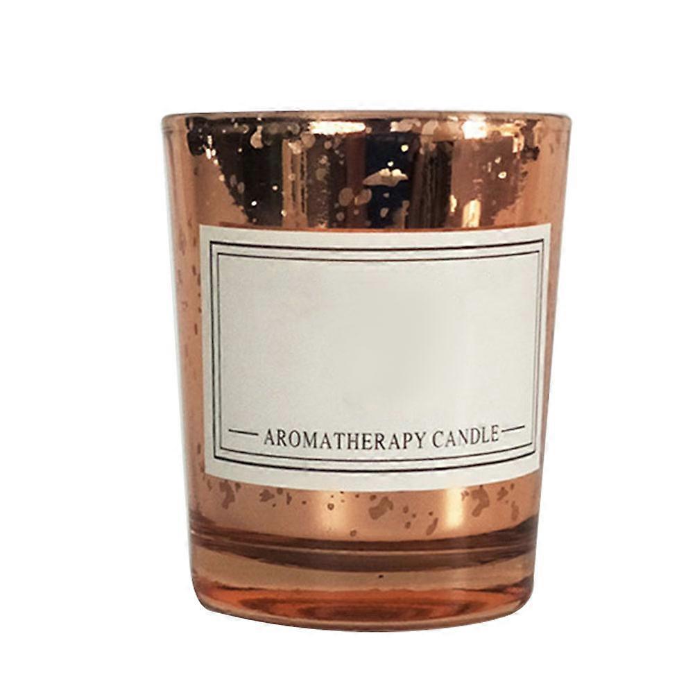 Soy Wax Candle Decor with Aromatic Scent 3Pcs Smokeless Rose Gold